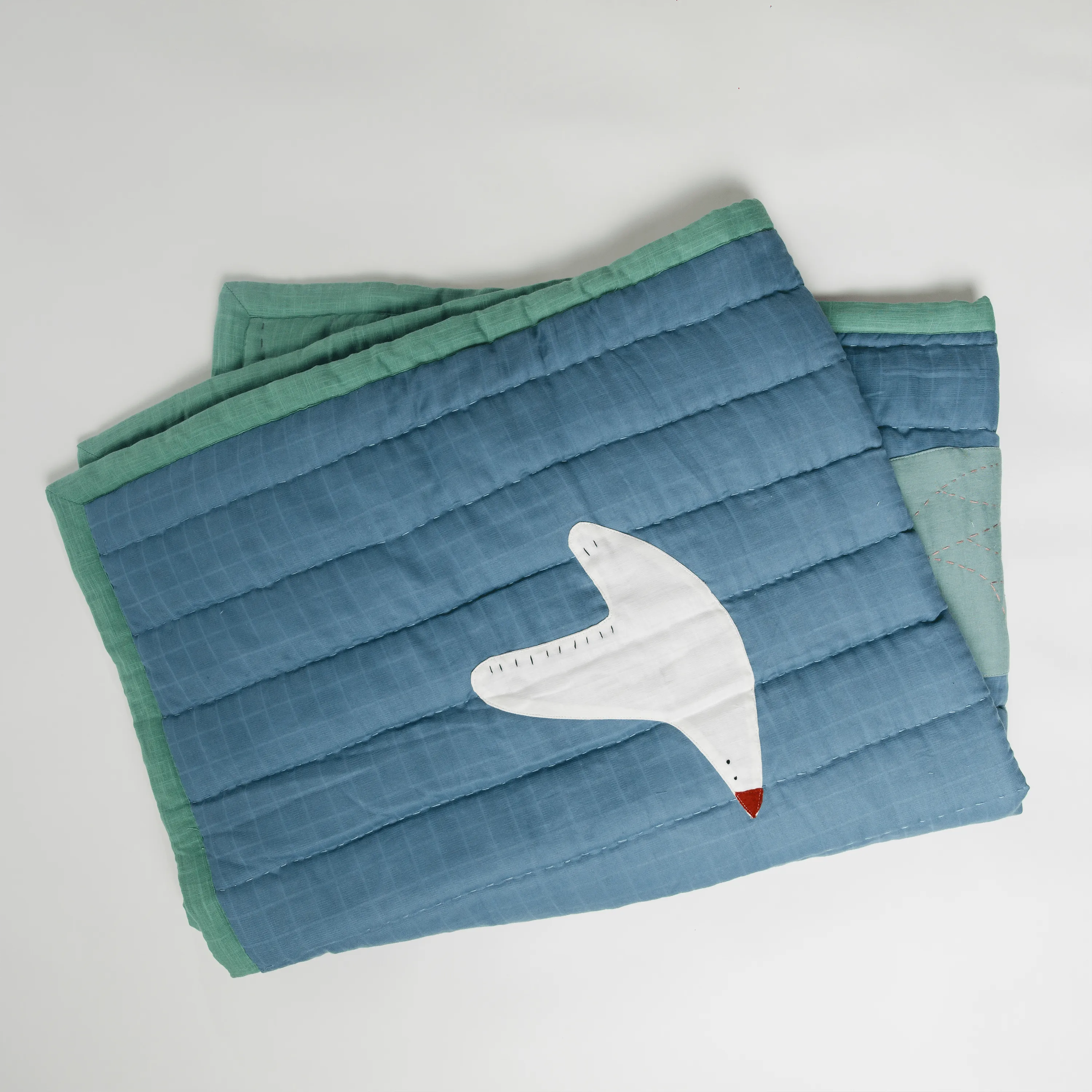 Something Beautiful is on the Horizon (Muslin Handmade Baby Quilt)