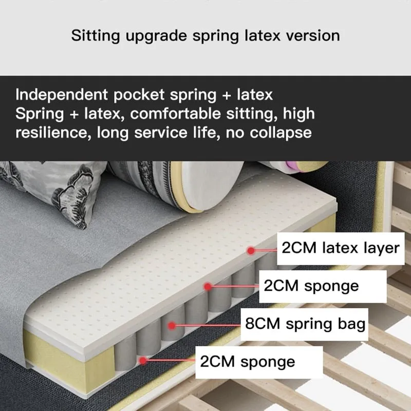 Speaker Sound System Bluetooth U-Shaped Living Room Sofa Bed Sets