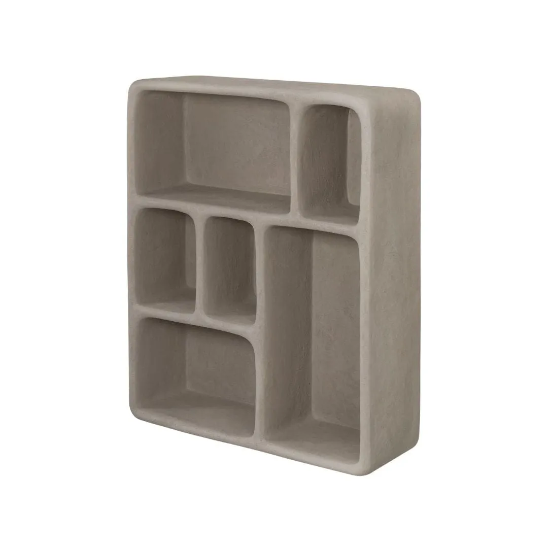 Stone Resin Shelf | Natural 42.5x12x48.5cm