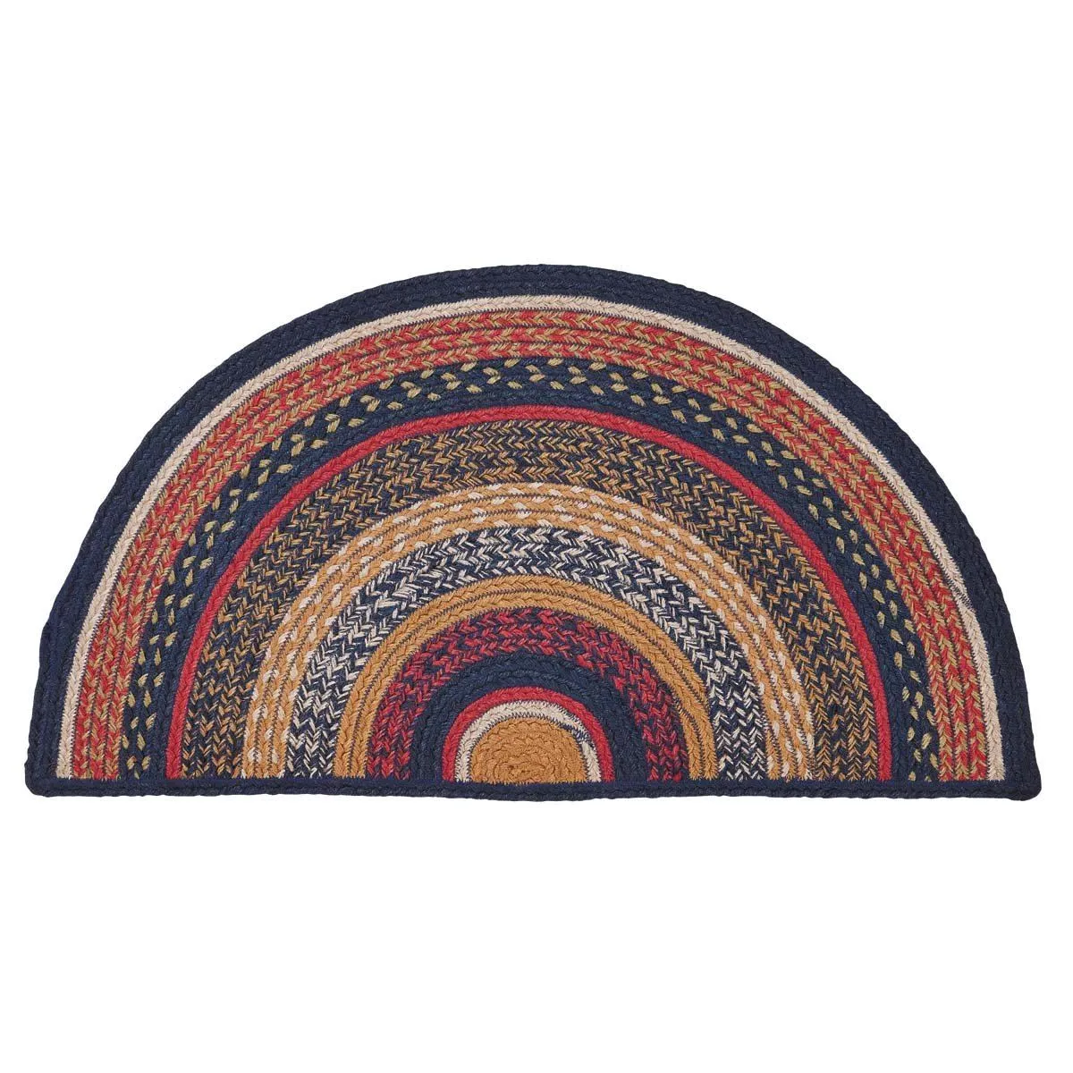 Stratton Half Circle Braided Rug 16.5x33"