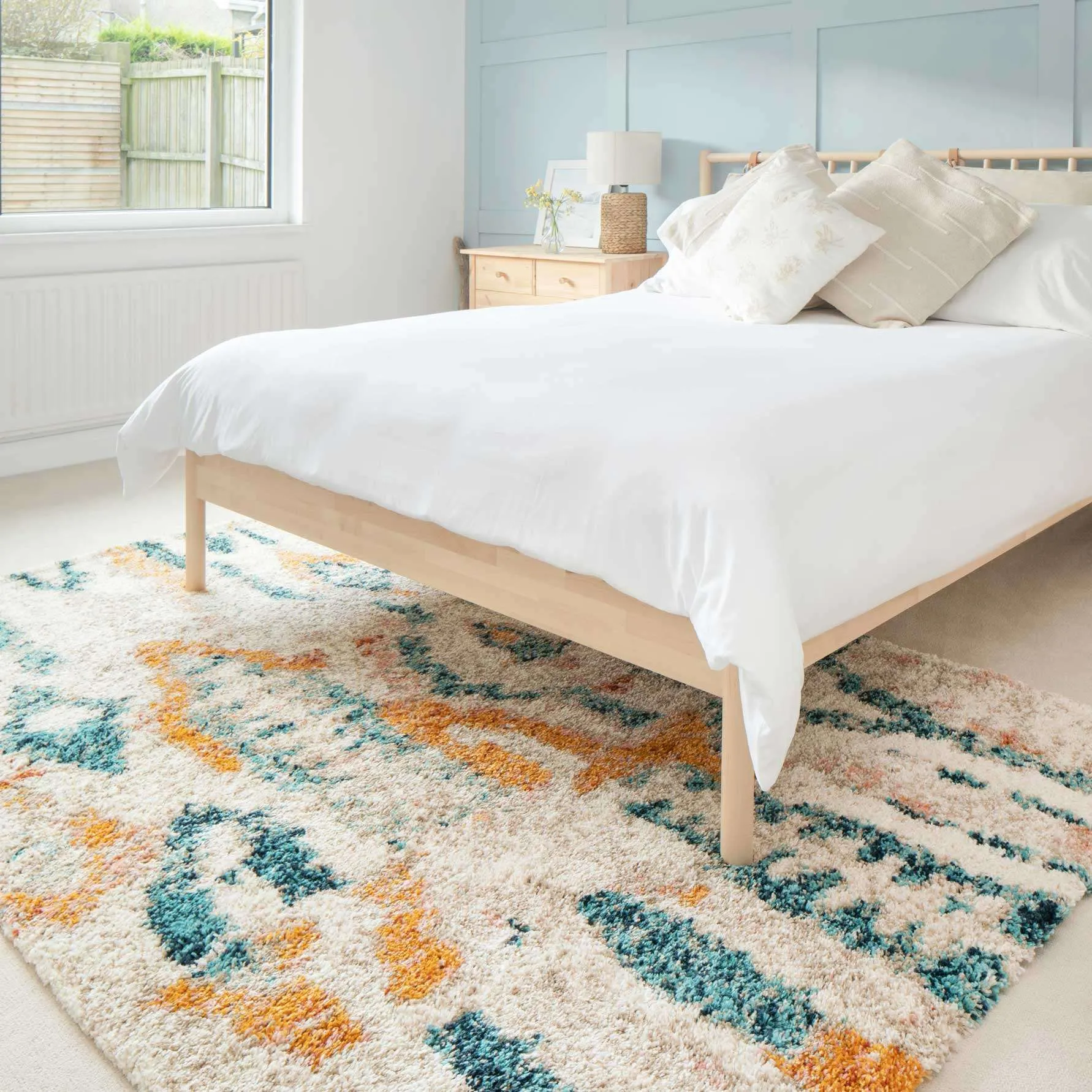 Super Soft Abstract Moroccan Shaggy Rug - Bella