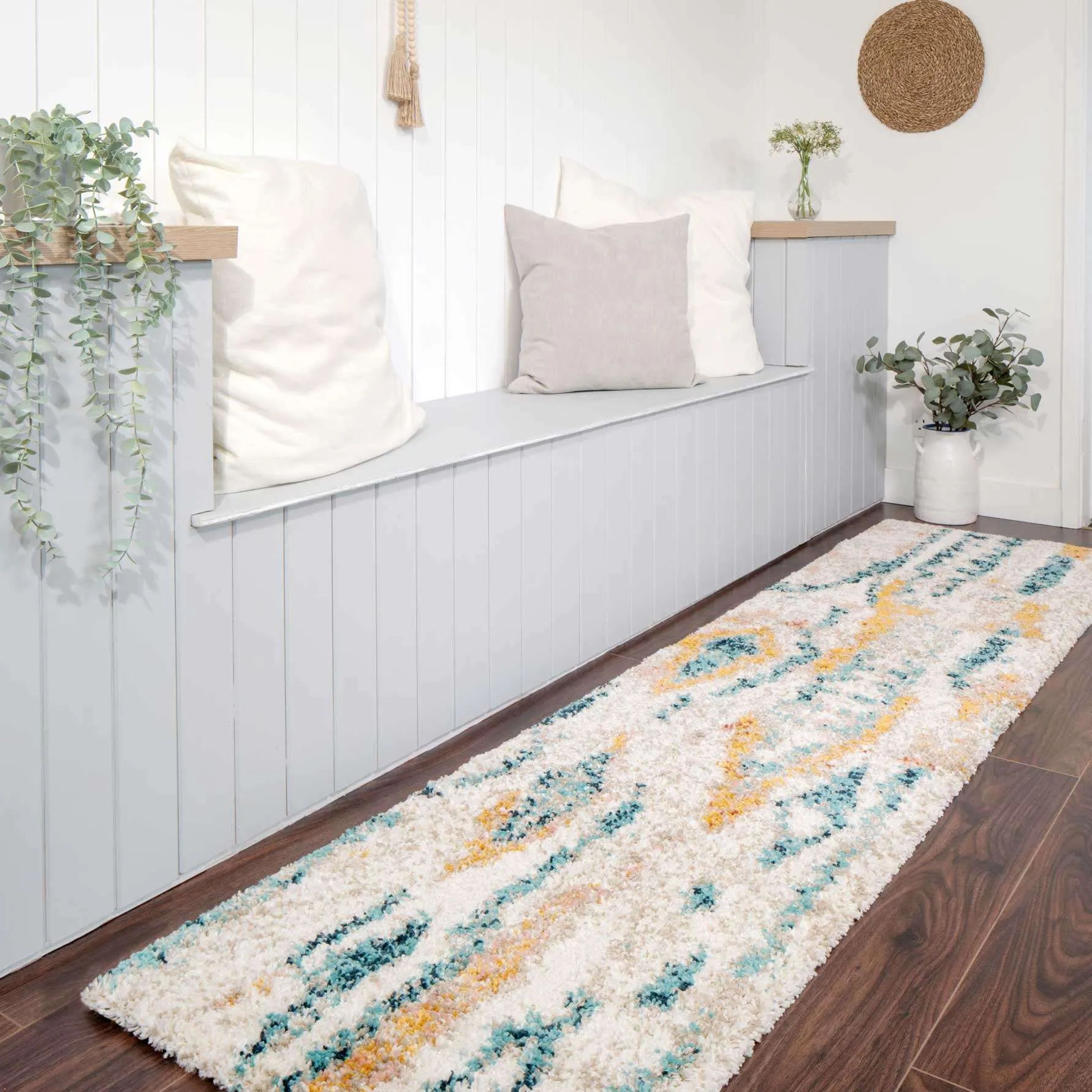 Super Soft Abstract Moroccan Shaggy Rug - Bella