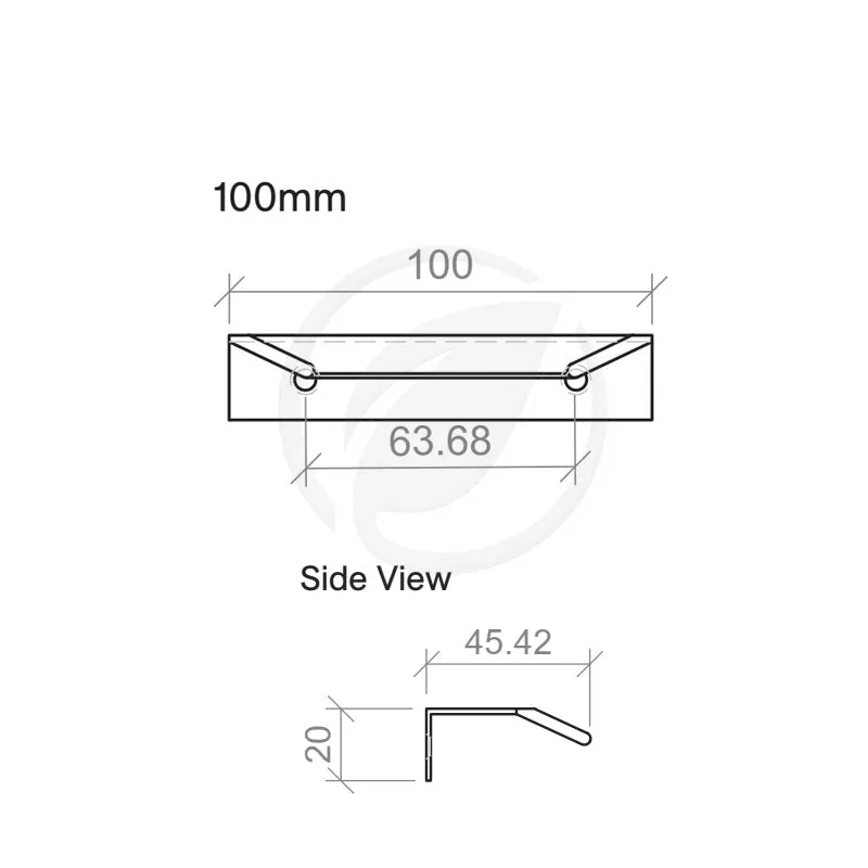 Timberline Ova 100mm Handle - Chrome