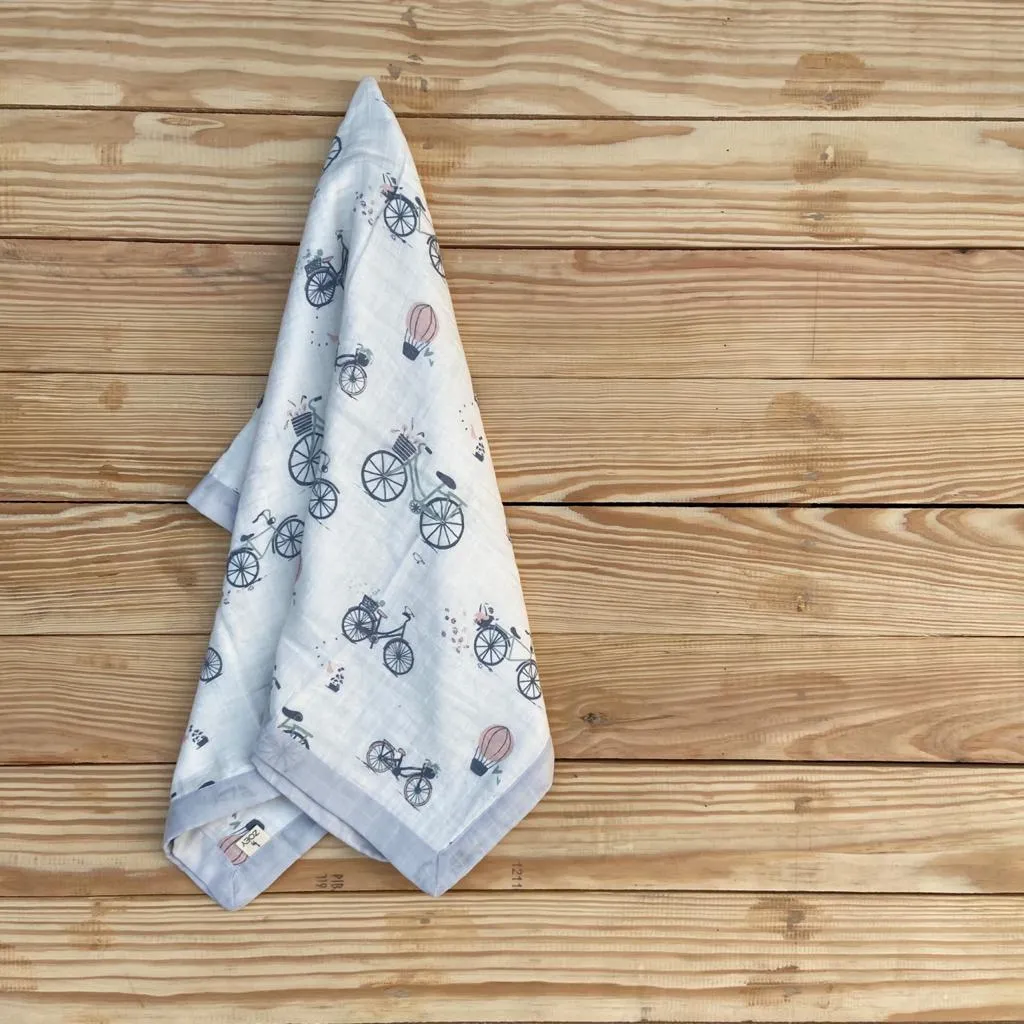 Time to Ride Muslin Blanket (Two-Layer Dohar)