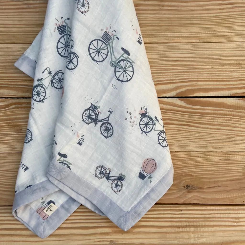 Time to Ride Muslin Blanket (Two-Layer Dohar)