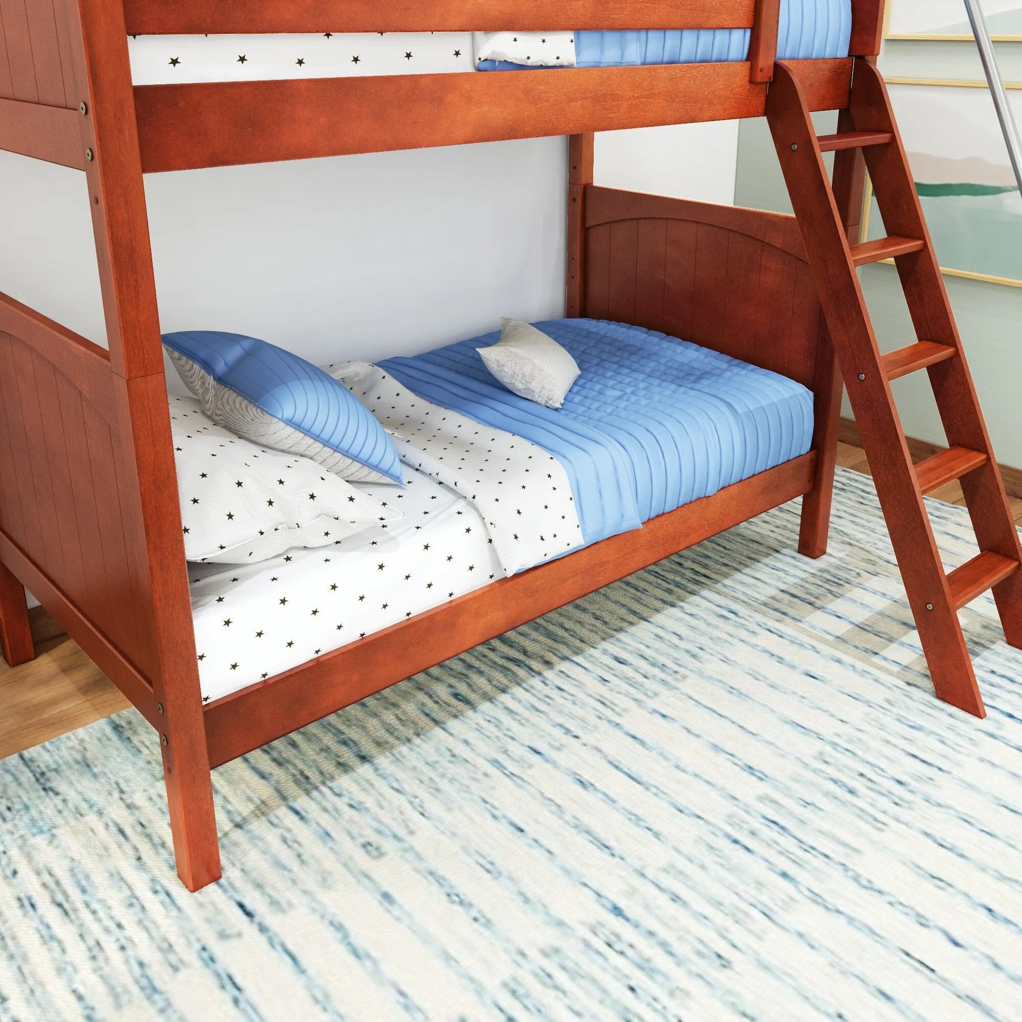 Twin High Bunk Bed with Ladder