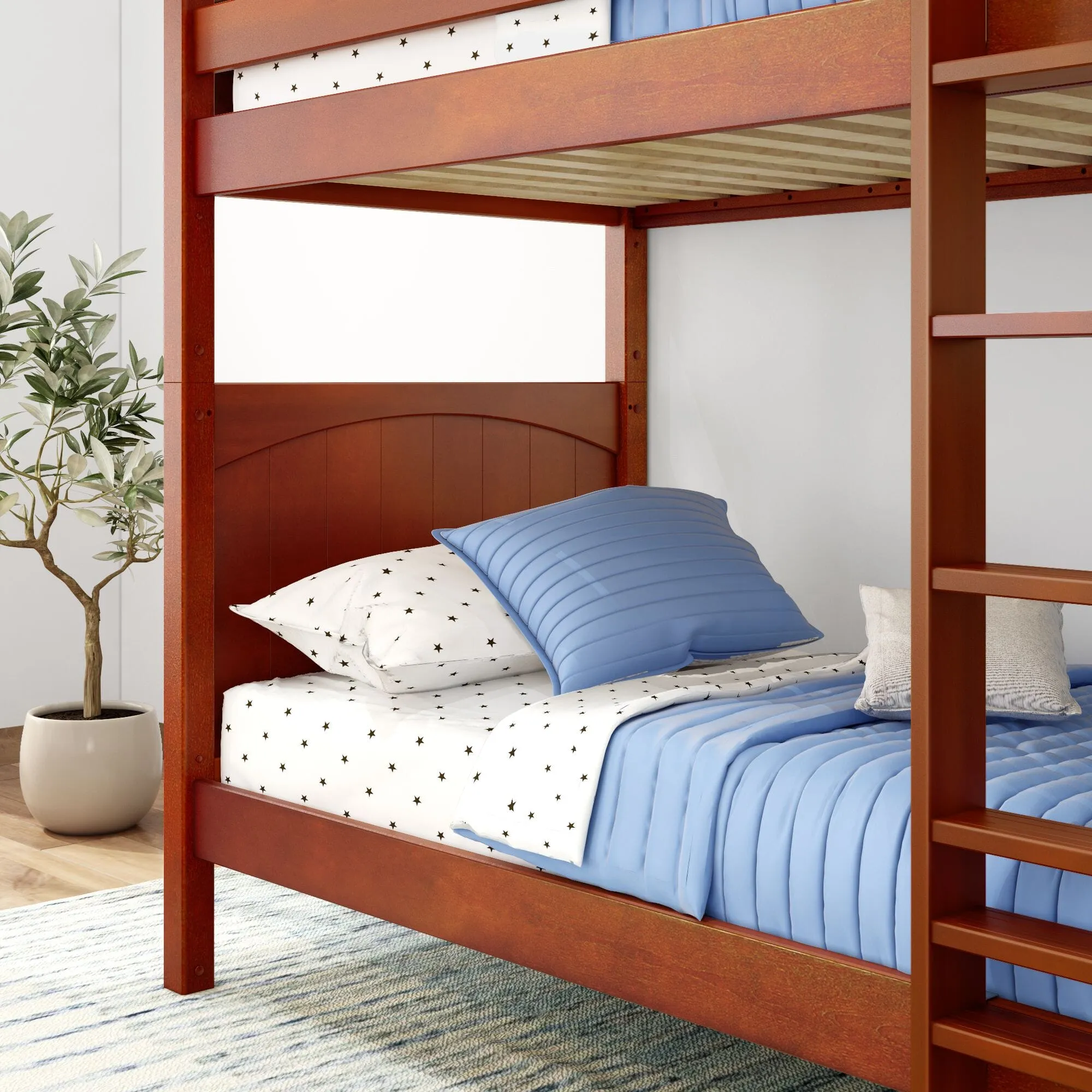 Twin High Bunk Bed with Ladder