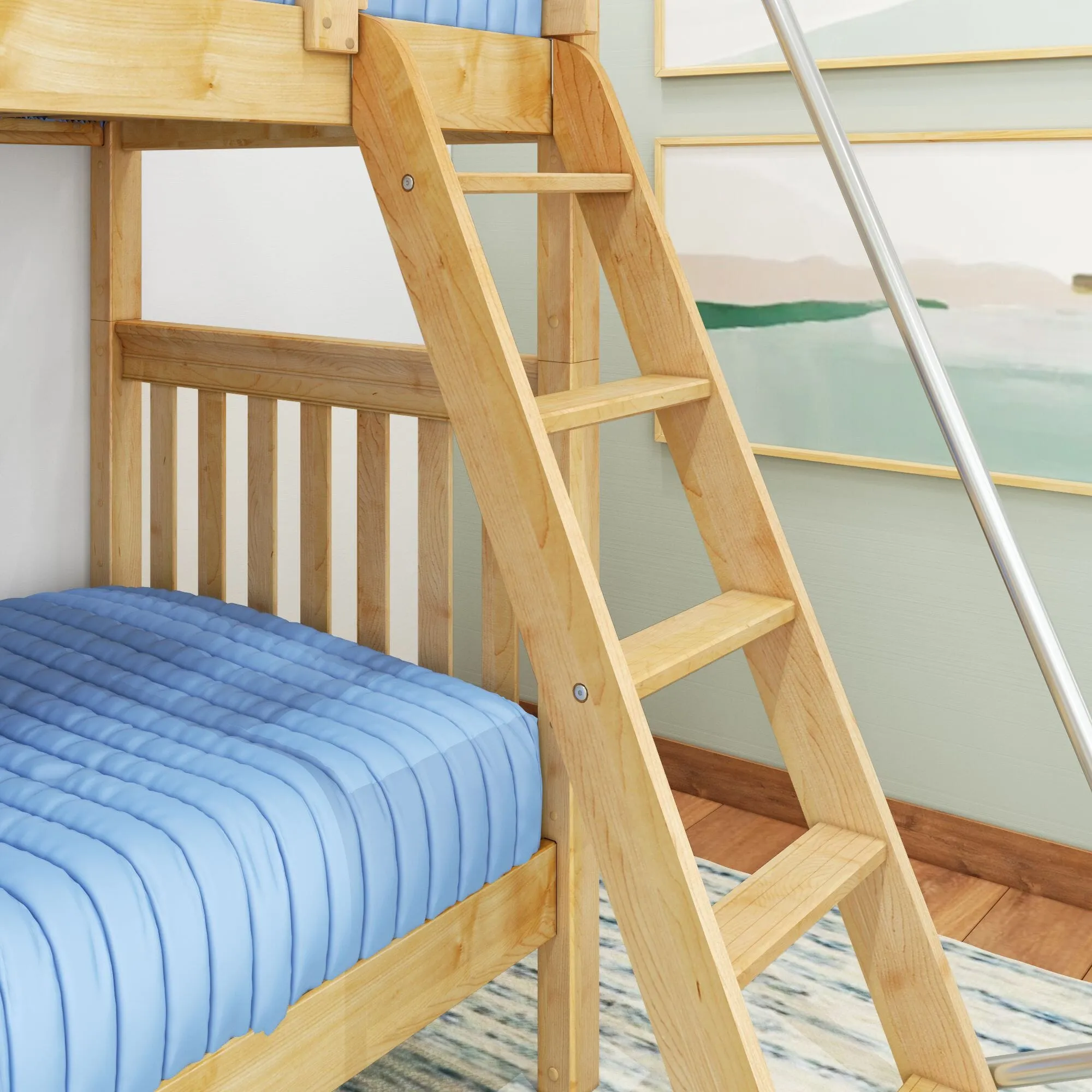 Twin High Bunk Bed with Ladder