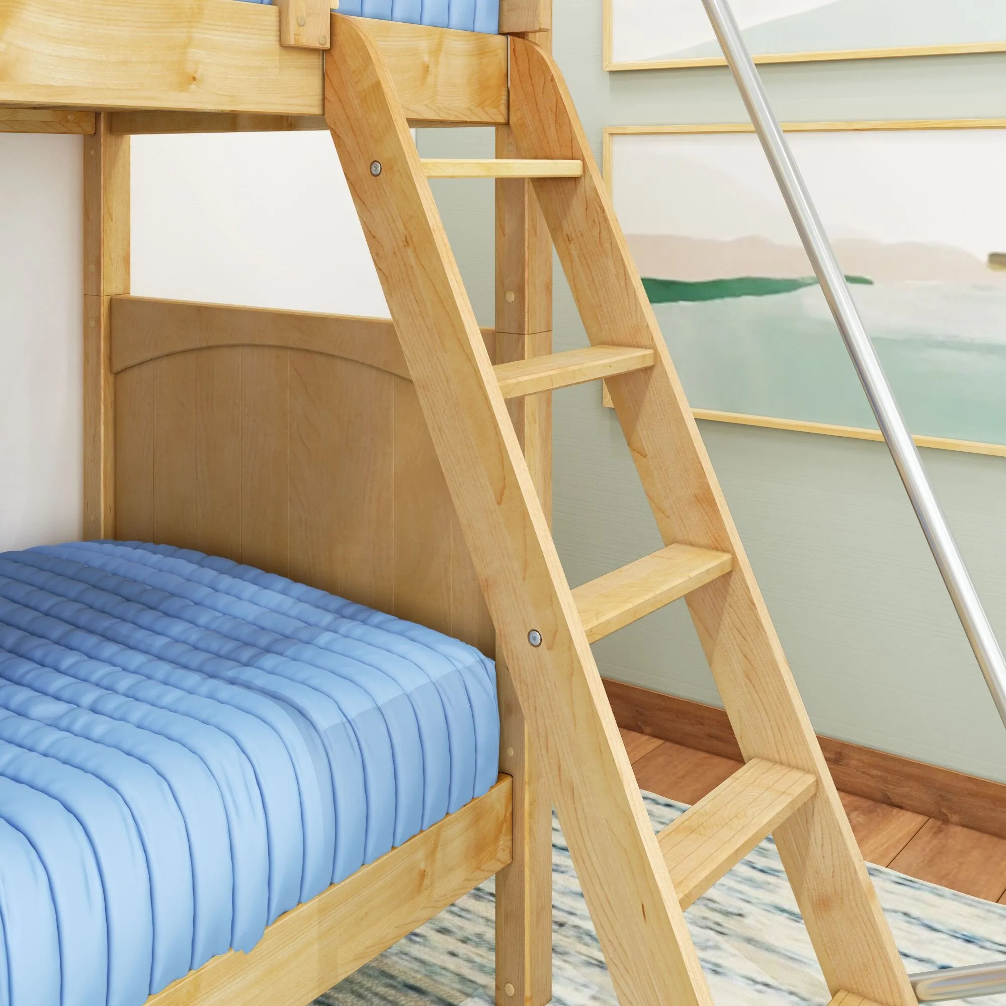 Twin High Bunk Bed with Ladder