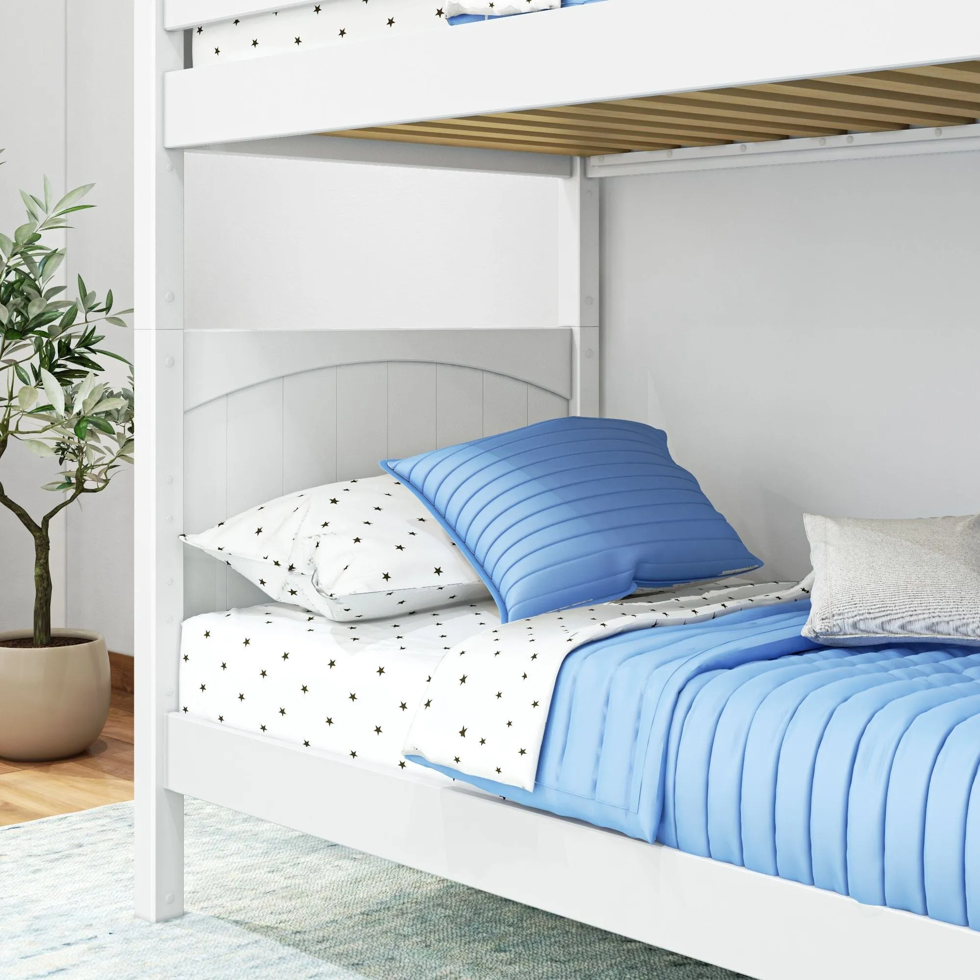Twin High Bunk Bed with Ladder