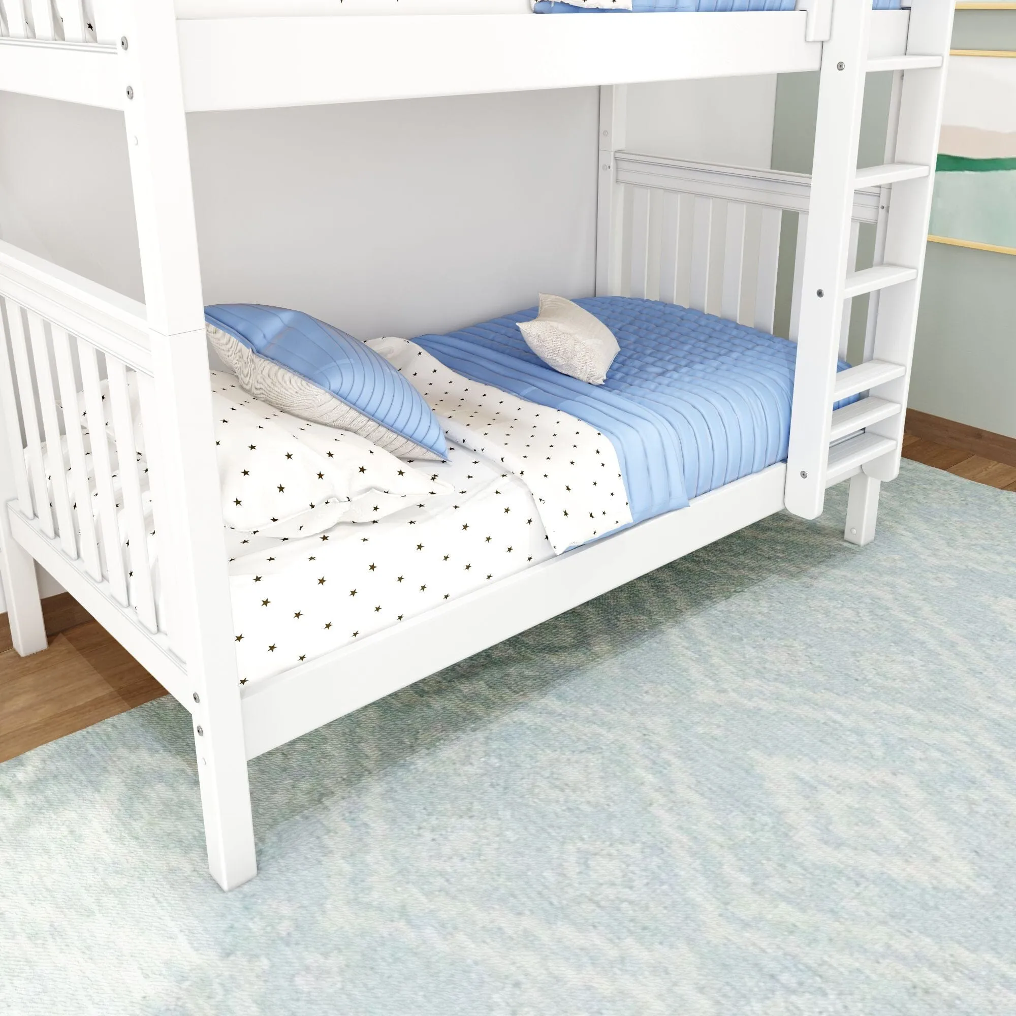 Twin High Bunk Bed with Ladder