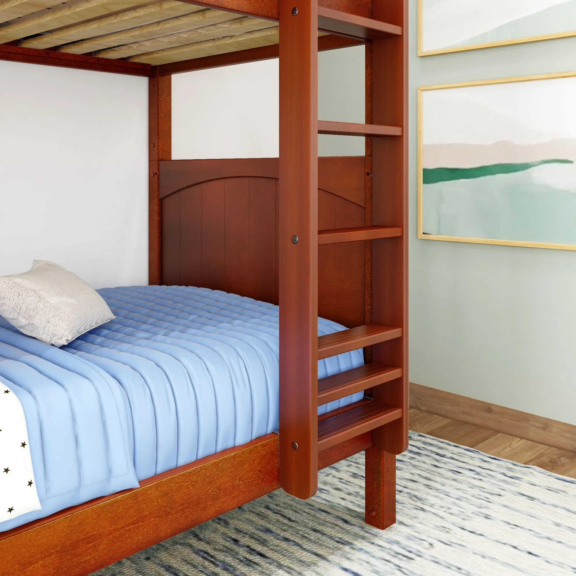 Twin High Bunk Bed with Ladder
