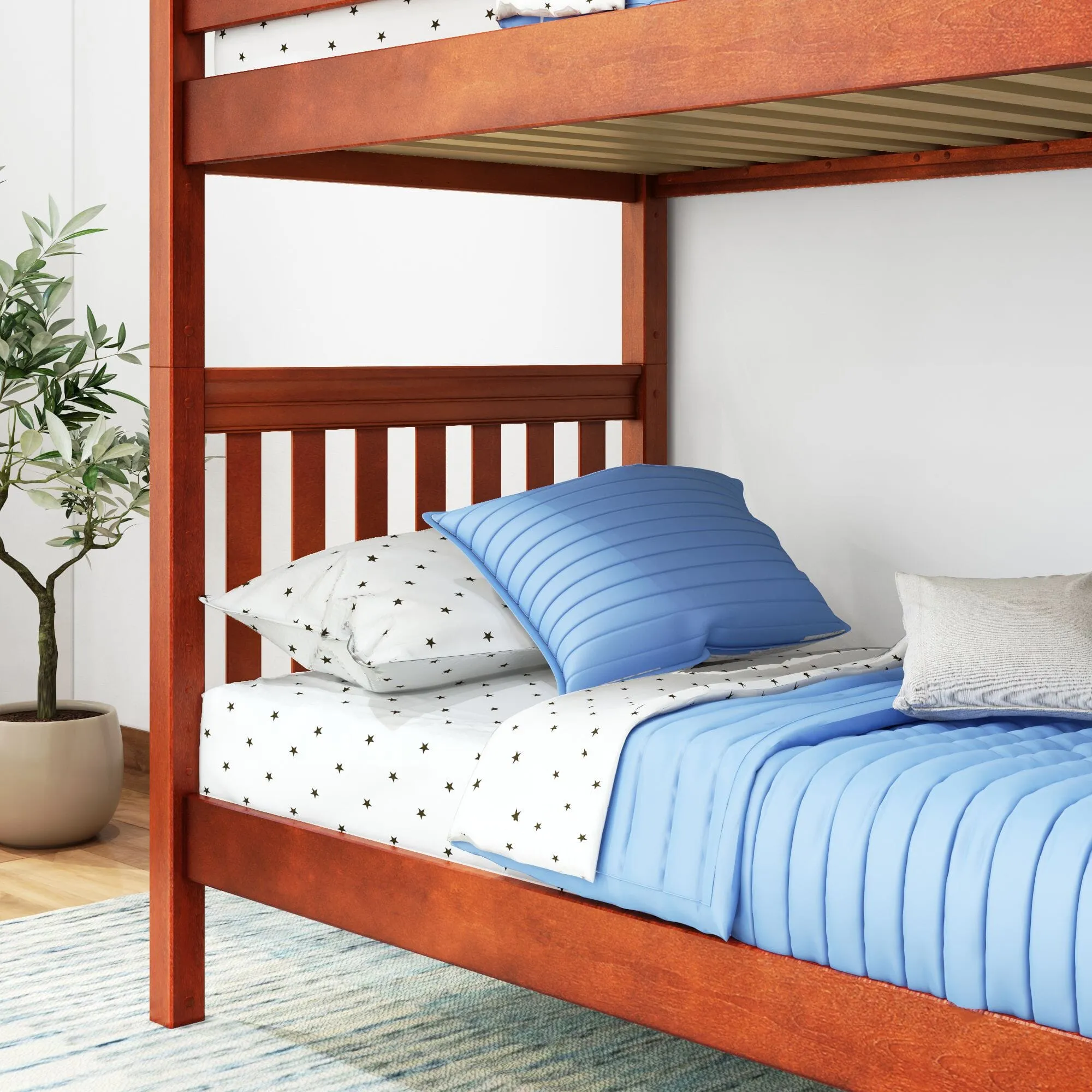 Twin High Bunk Bed with Ladder