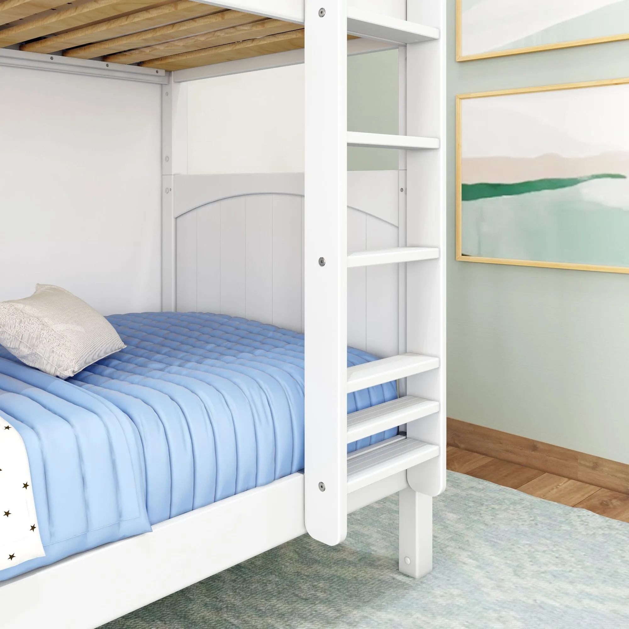 Twin High Bunk Bed with Ladder