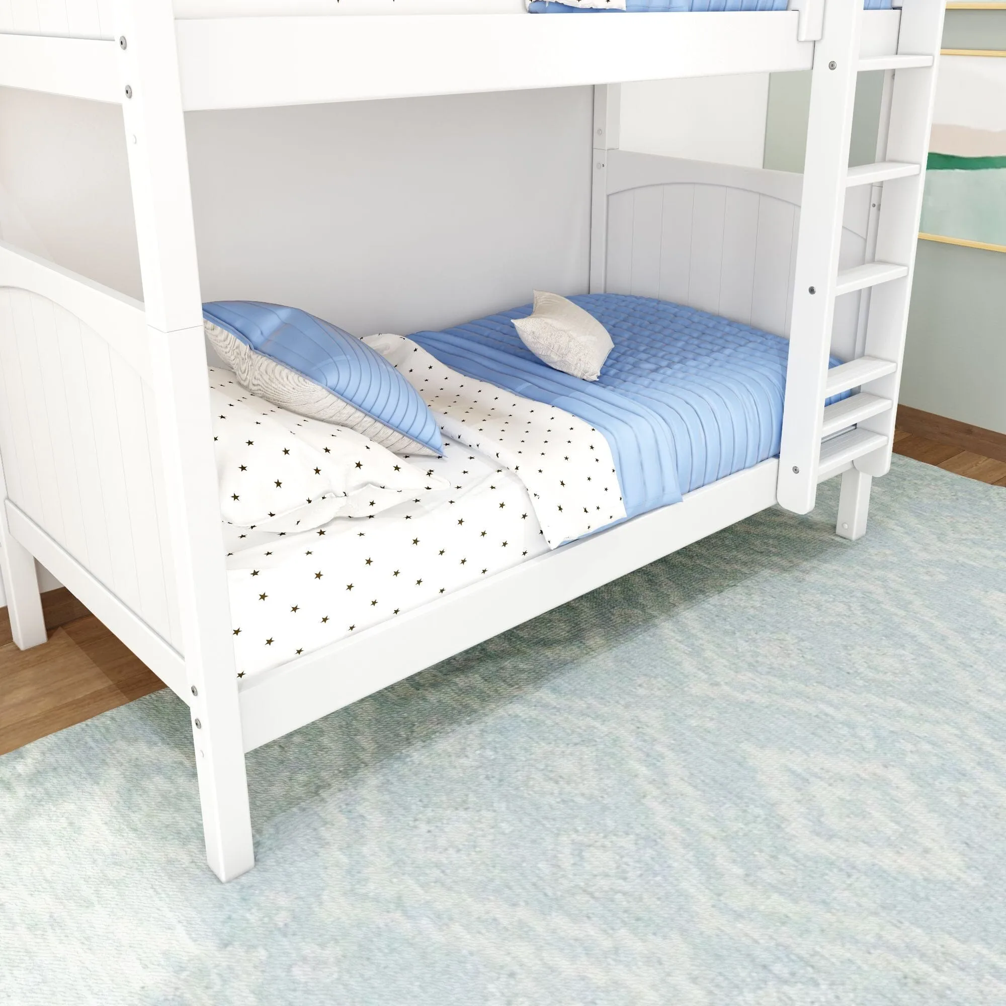 Twin High Bunk Bed with Ladder