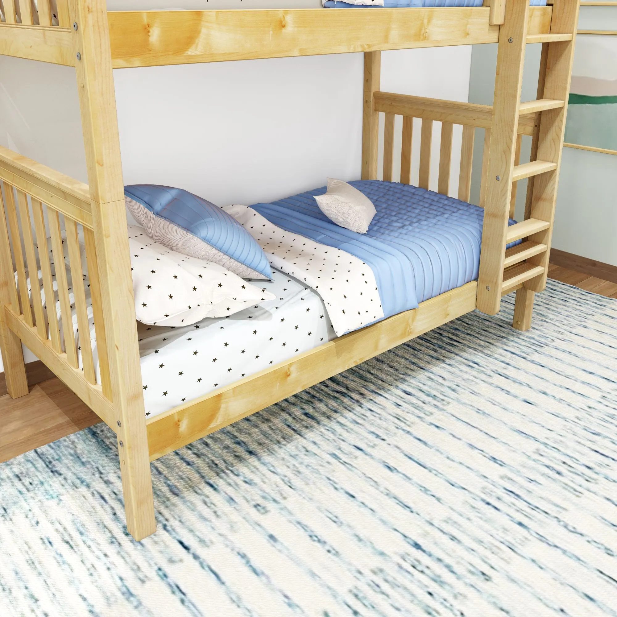 Twin High Bunk Bed with Ladder