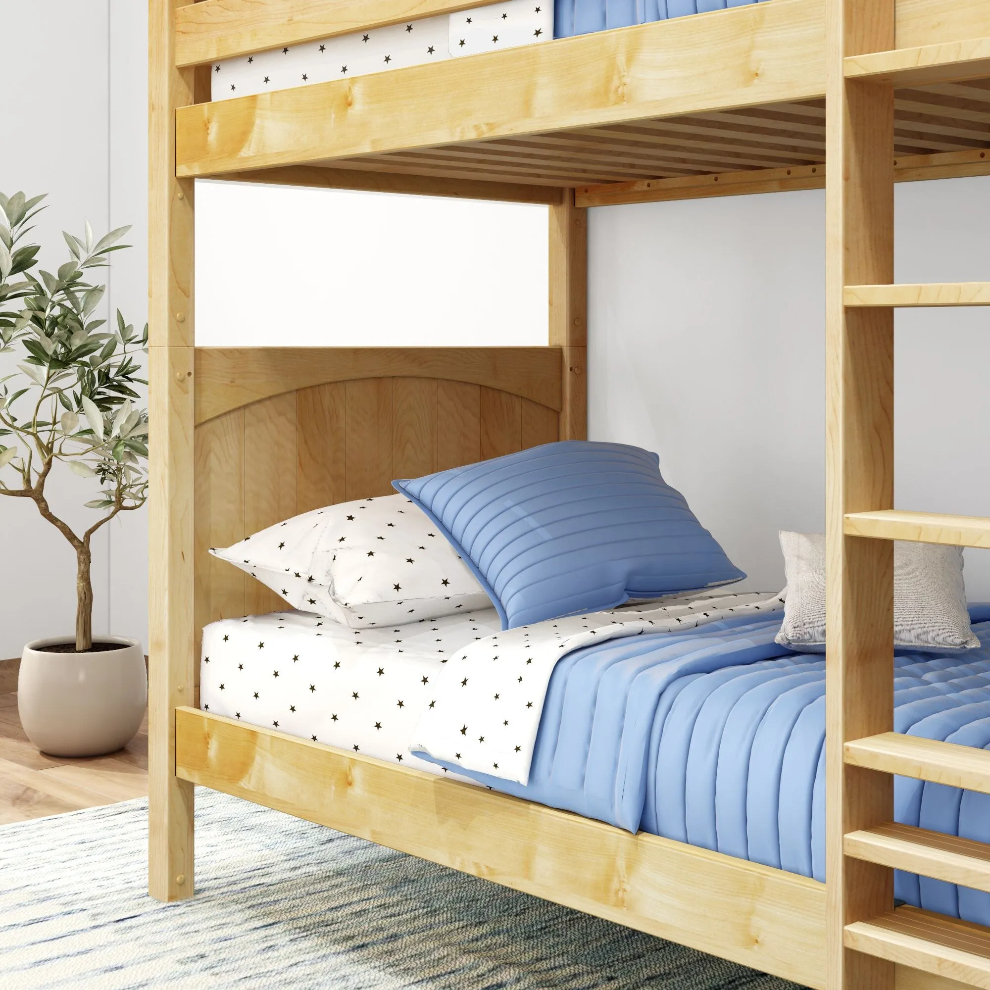 Twin High Bunk Bed with Ladder