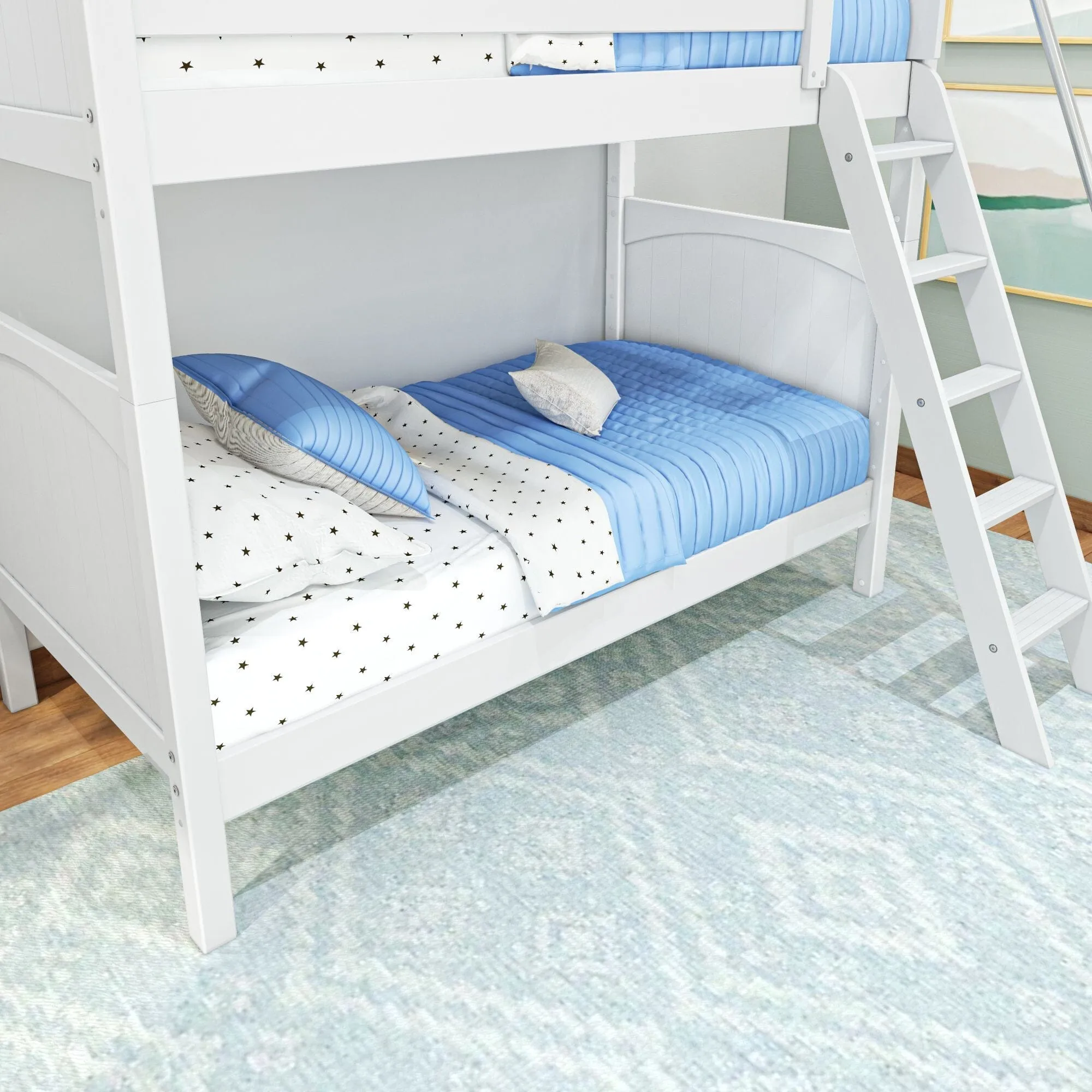 Twin High Bunk Bed with Ladder
