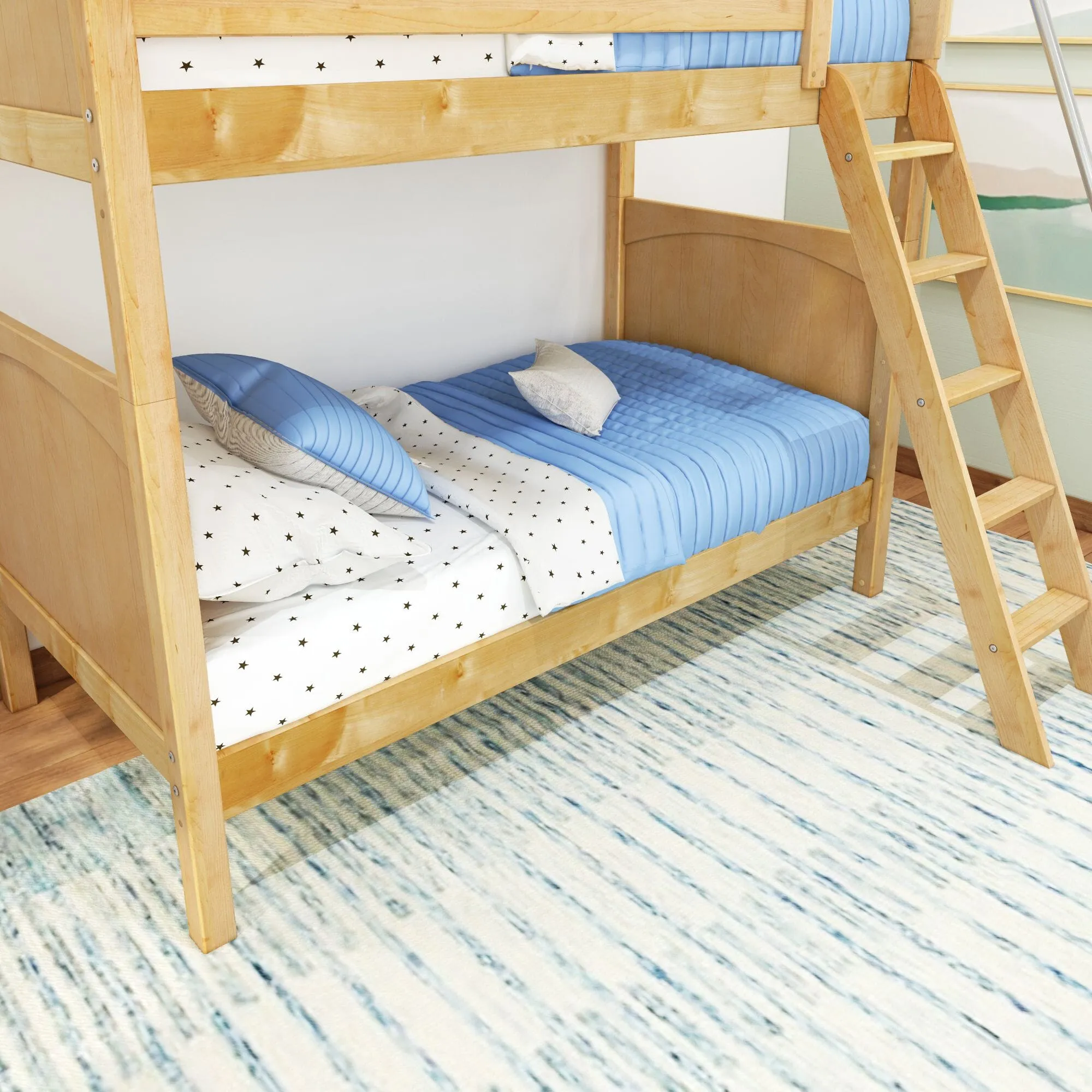 Twin High Bunk Bed with Ladder