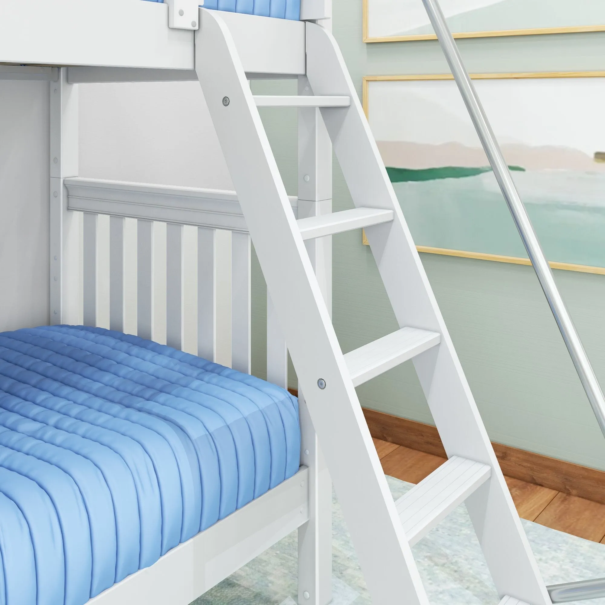 Twin High Bunk Bed with Ladder
