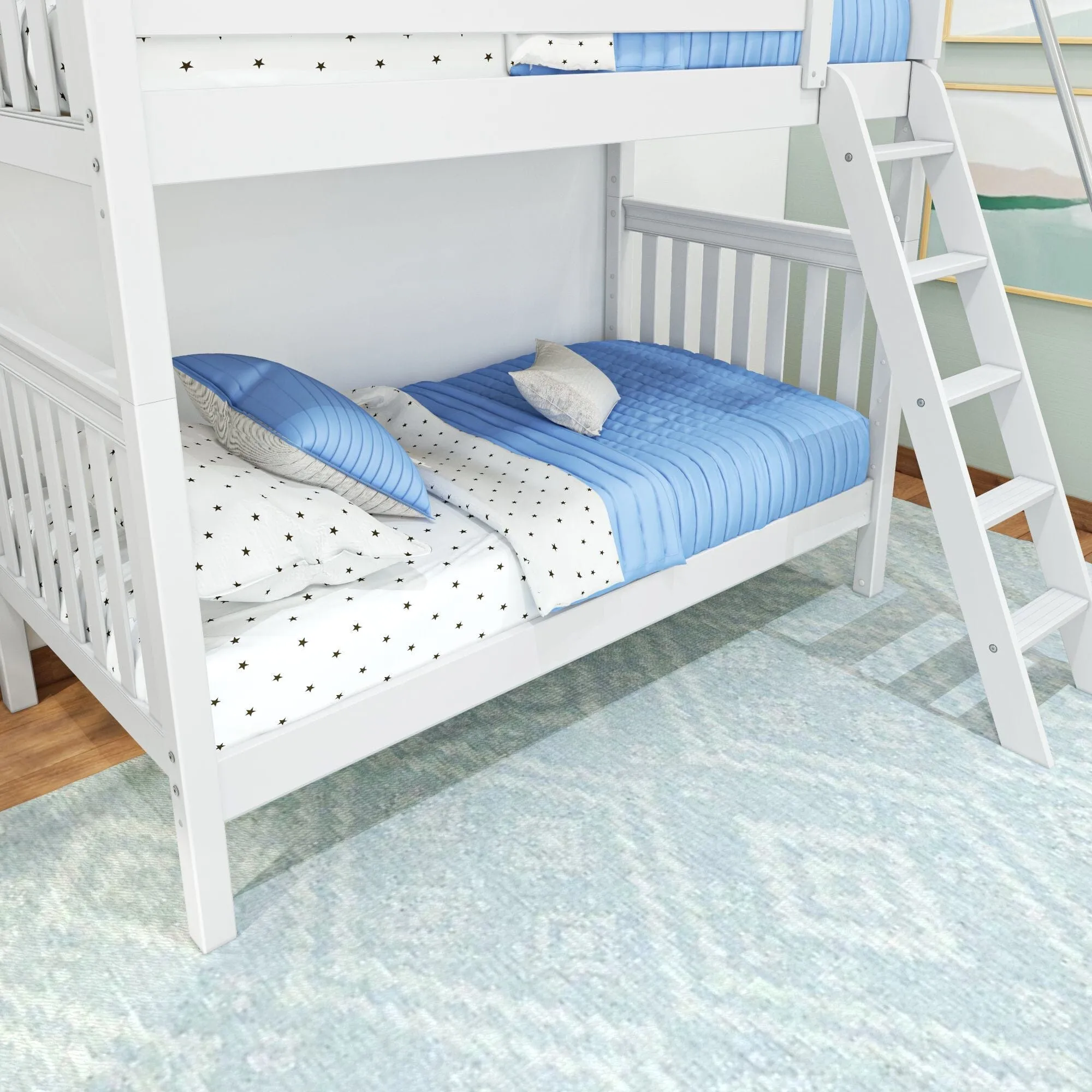 Twin High Bunk Bed with Ladder
