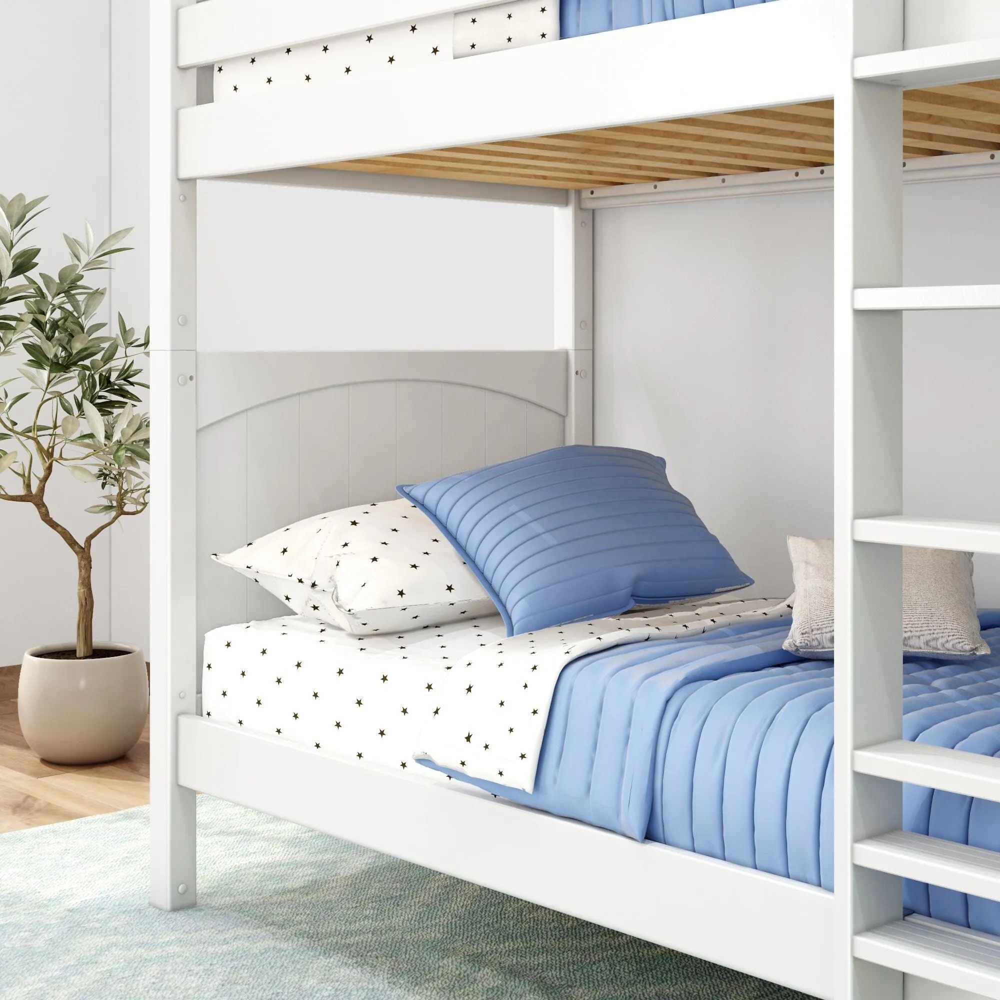 Twin High Bunk Bed with Ladder