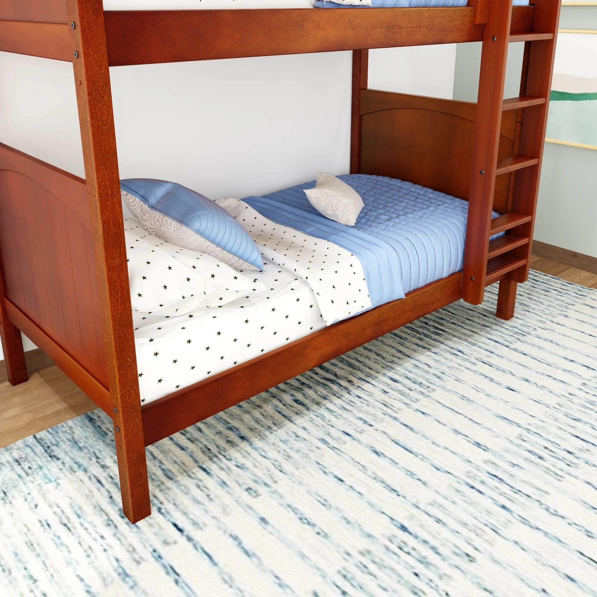 Twin High Bunk Bed with Ladder