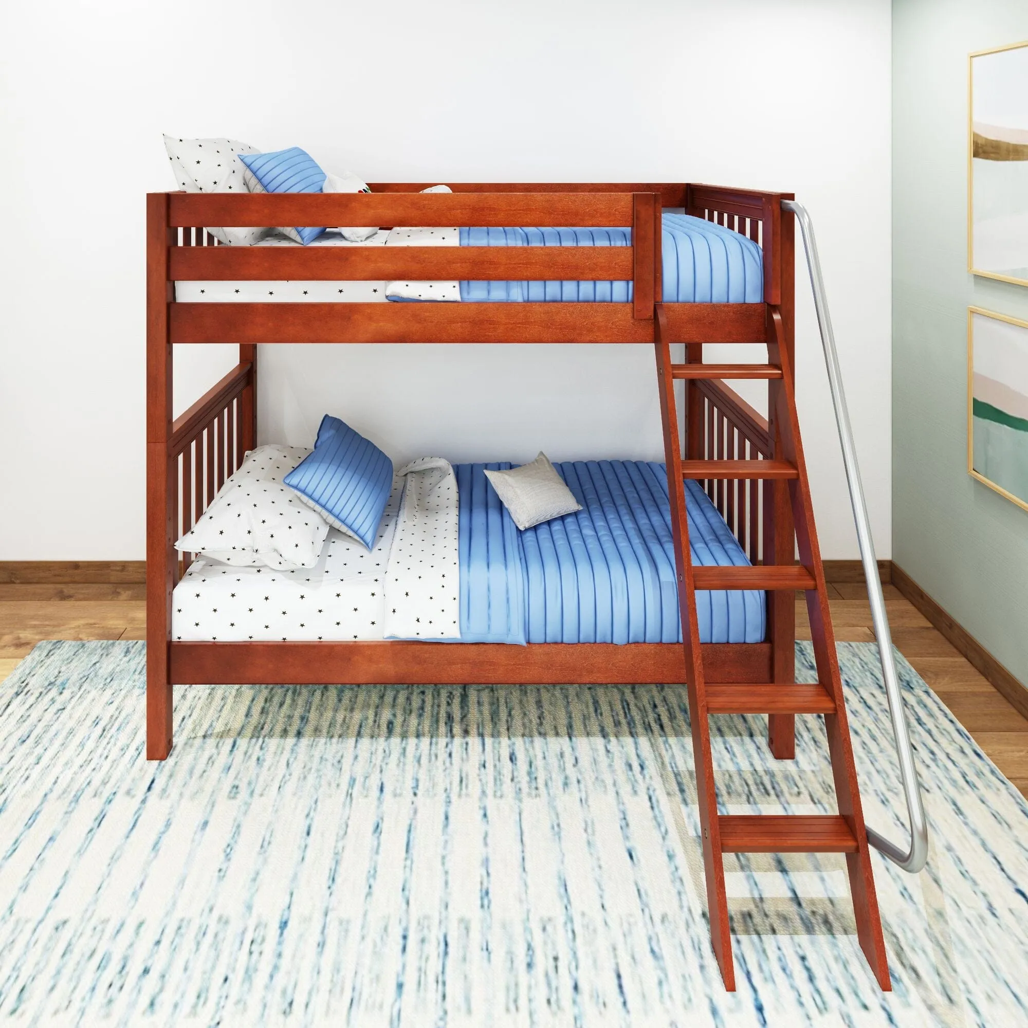 Twin High Bunk Bed with Ladder