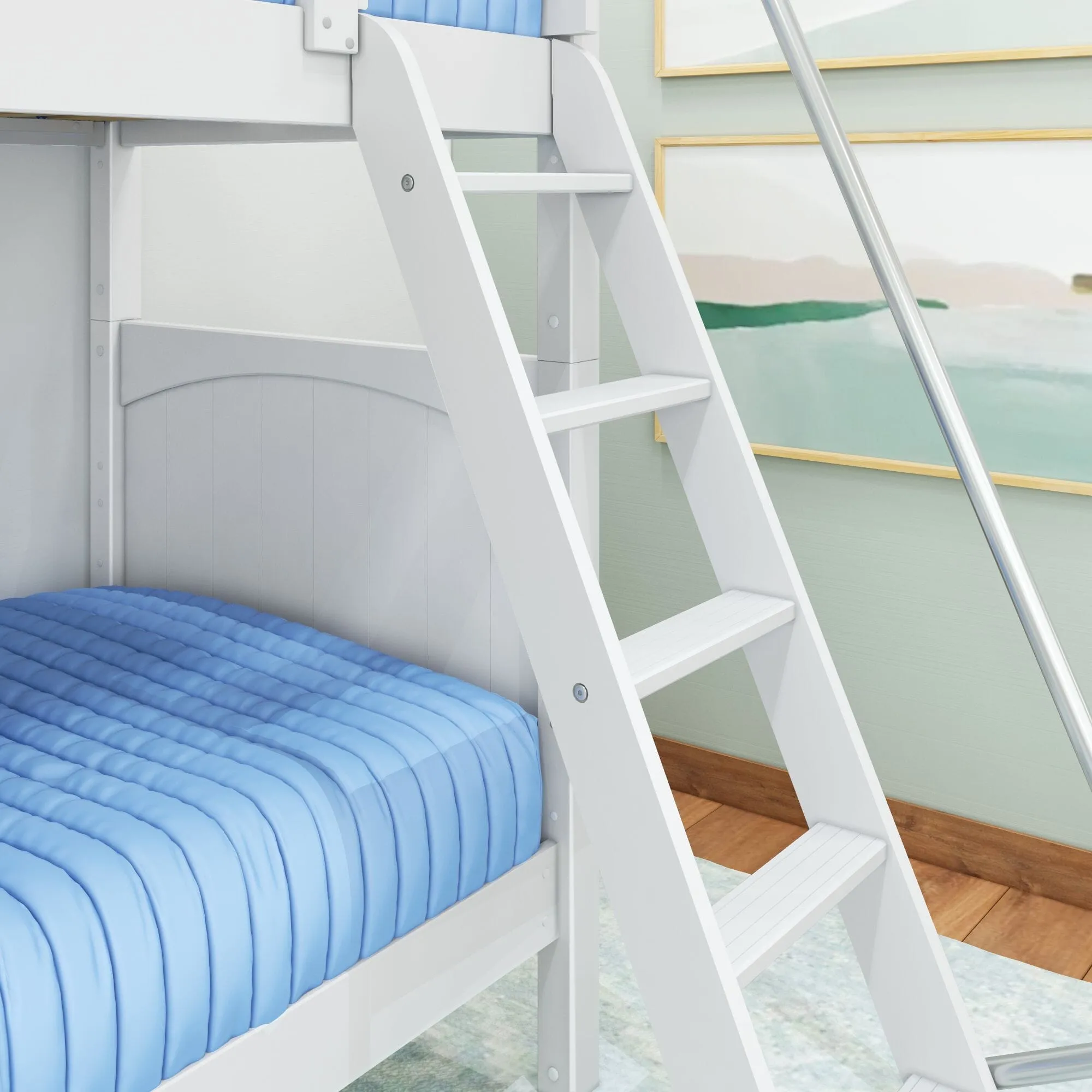 Twin High Bunk Bed with Ladder