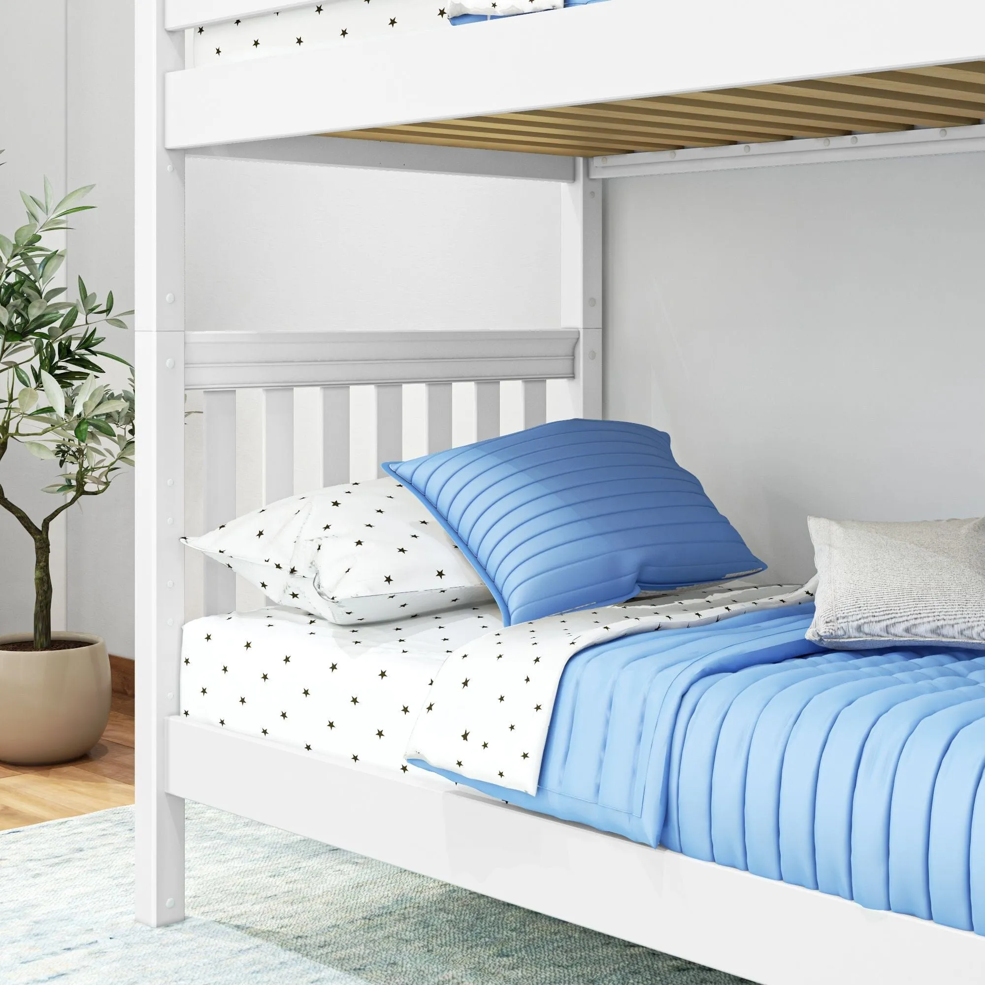 Twin High Bunk Bed with Ladder
