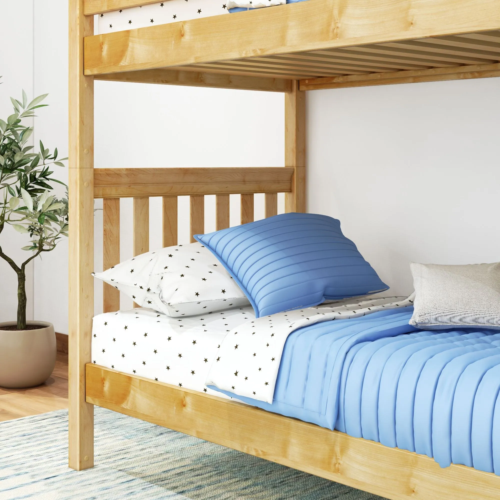Twin High Bunk Bed with Ladder