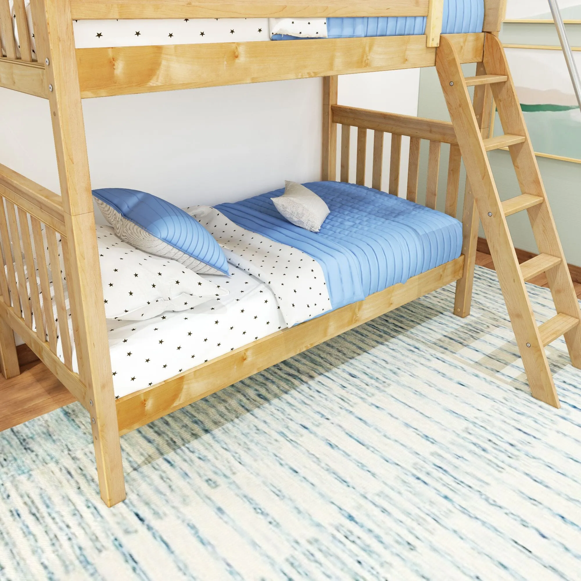 Twin High Bunk Bed with Ladder