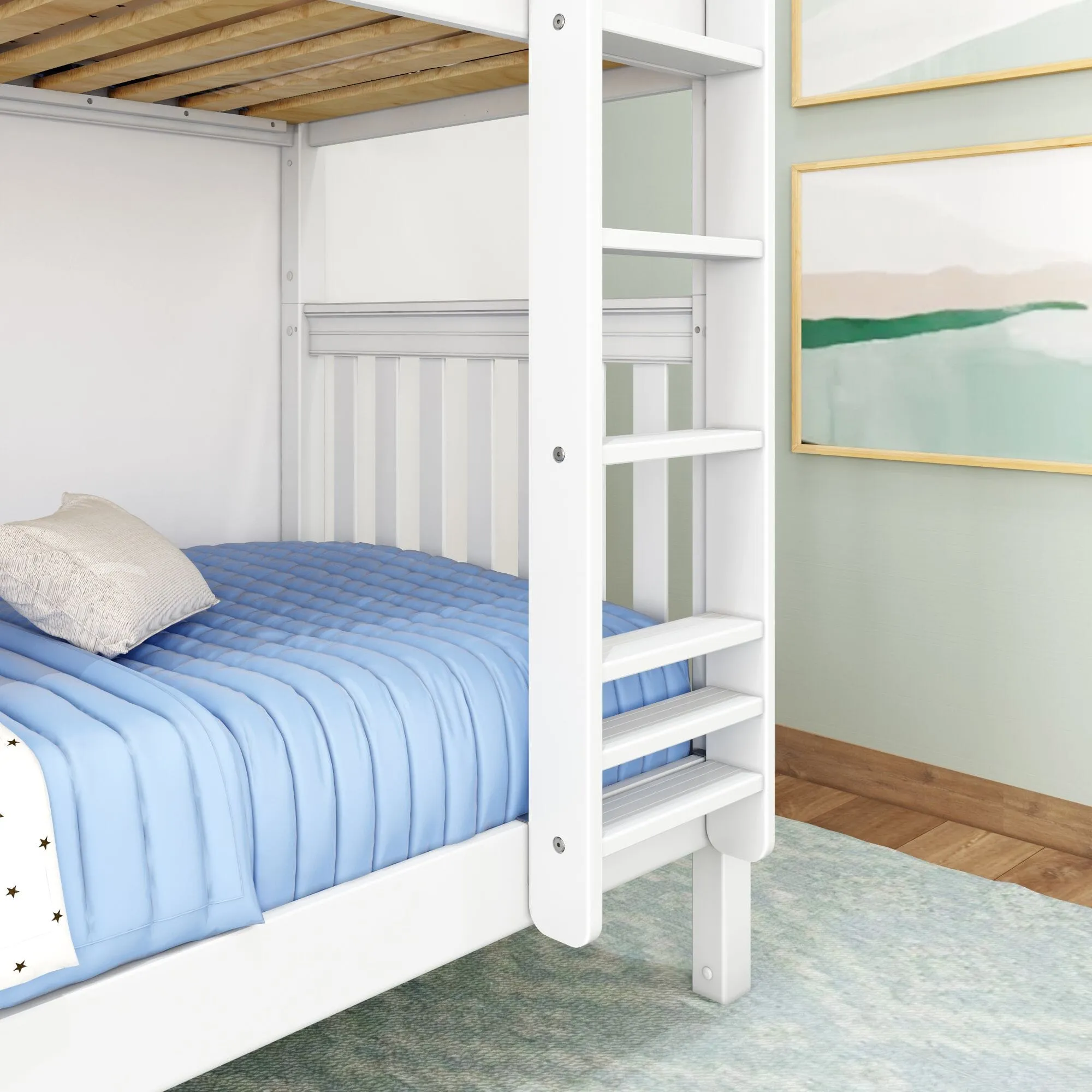 Twin High Bunk Bed with Ladder