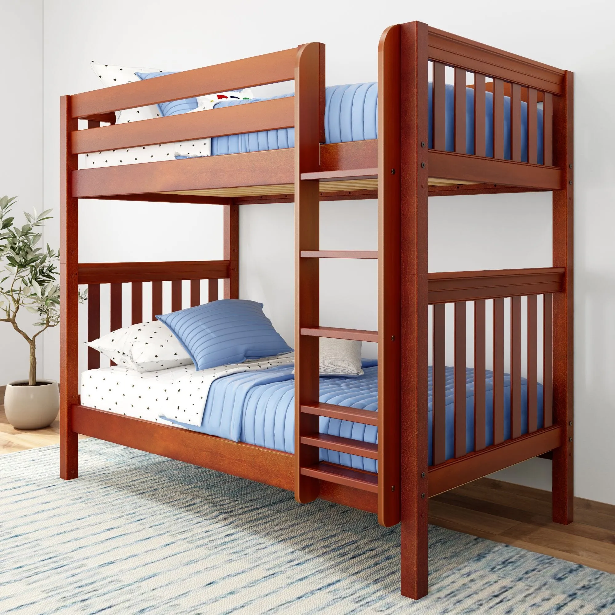 Twin High Bunk Bed with Ladder