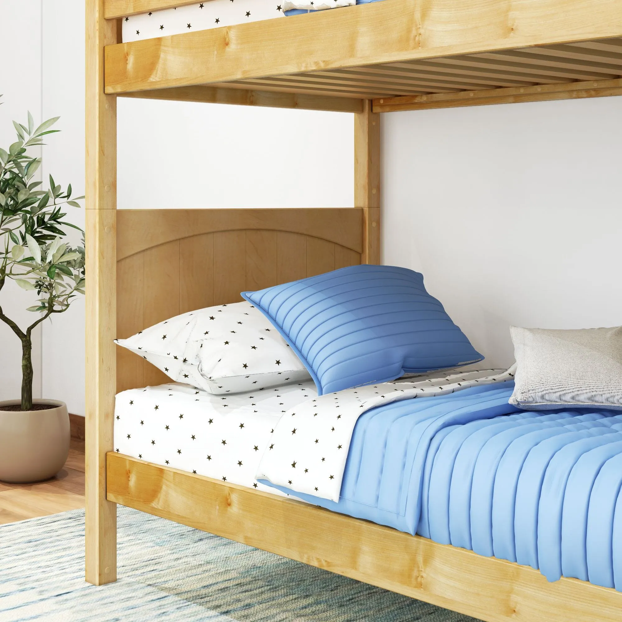 Twin High Bunk Bed with Ladder