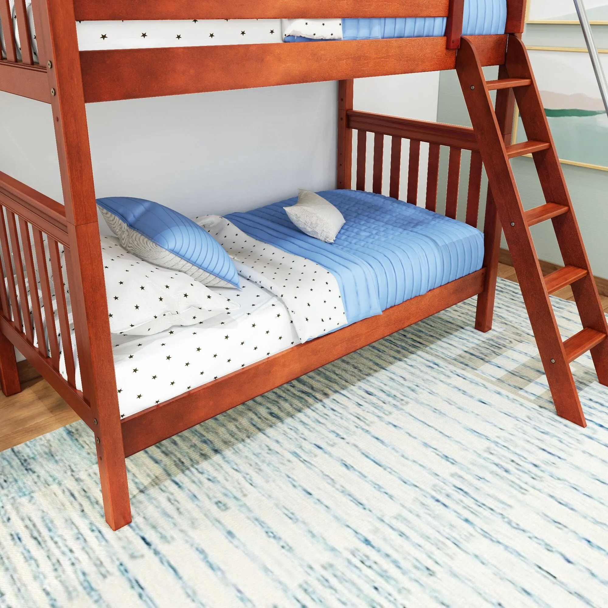 Twin High Bunk Bed with Ladder