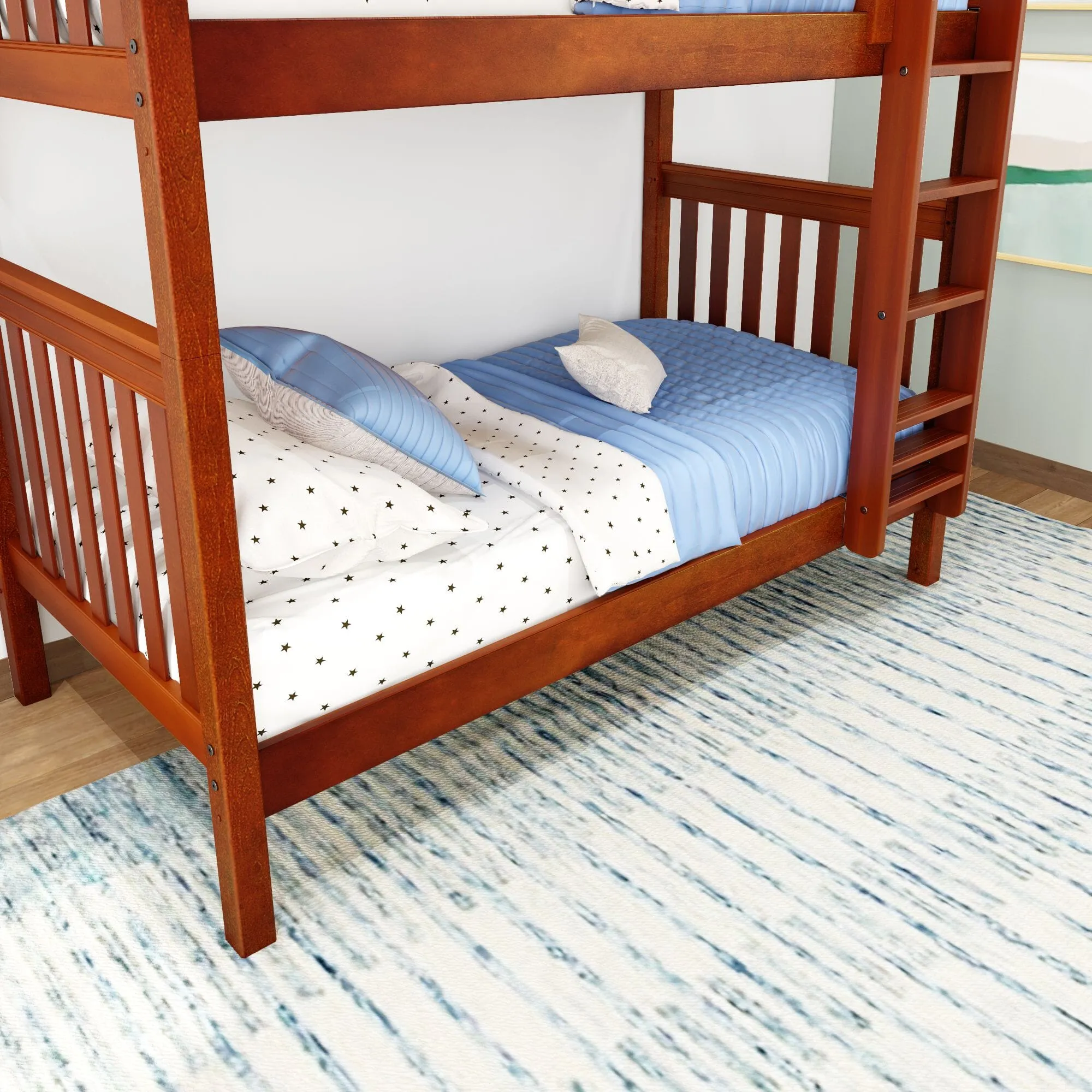 Twin High Bunk Bed with Ladder