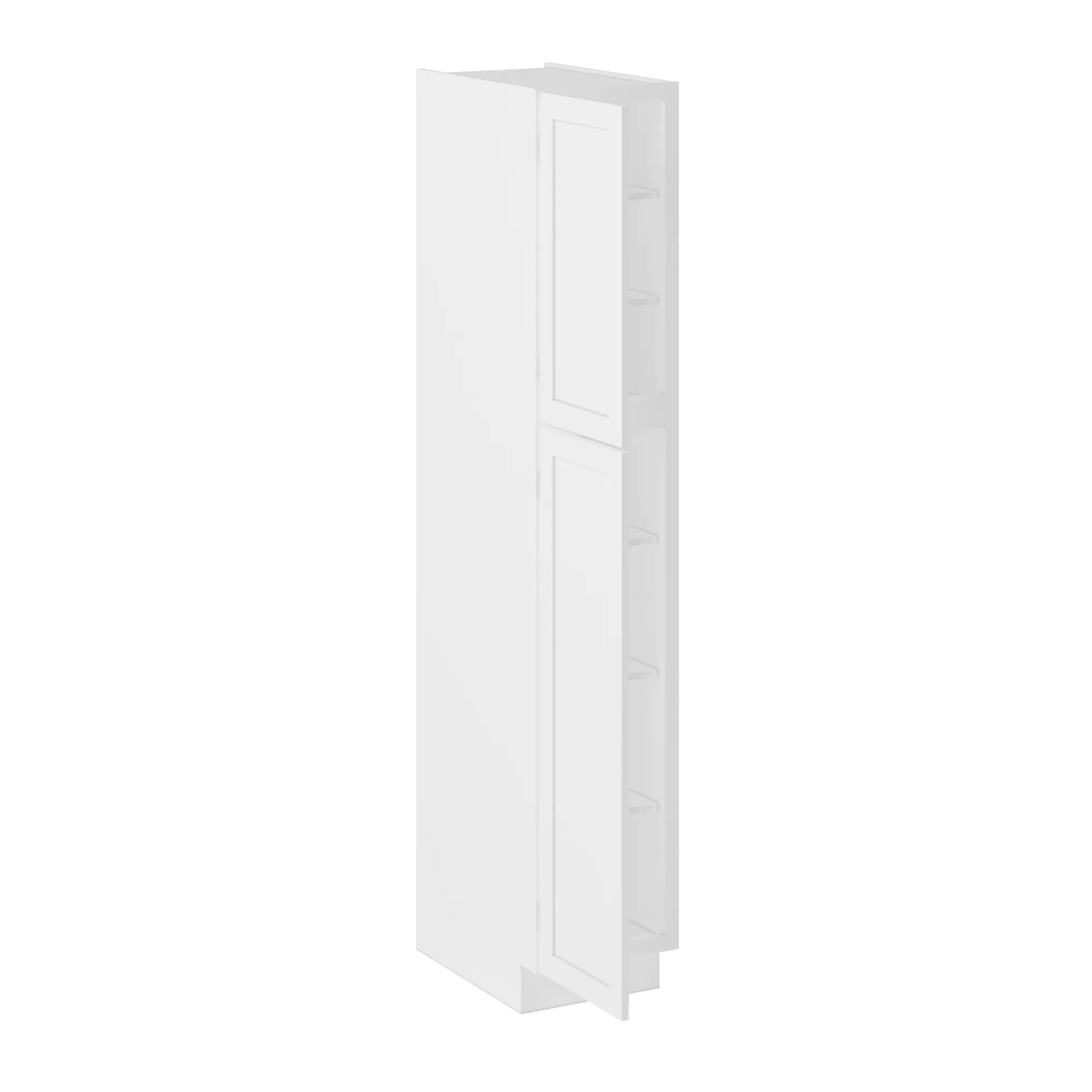 Utility Kitchen Cabinet U1584 Alpina White LessCare 15 in. width 84 in. height 24 in. depth