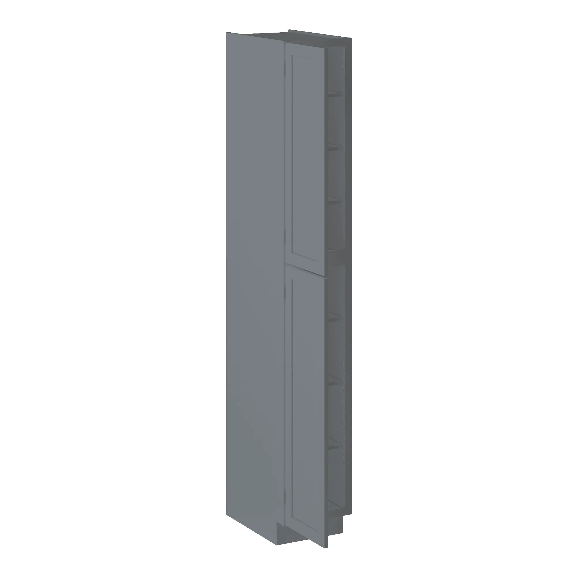Utility Kitchen Cabinet U1596 Colonial Gray LessCare 15 in. width 96 in. height 24 in. depth