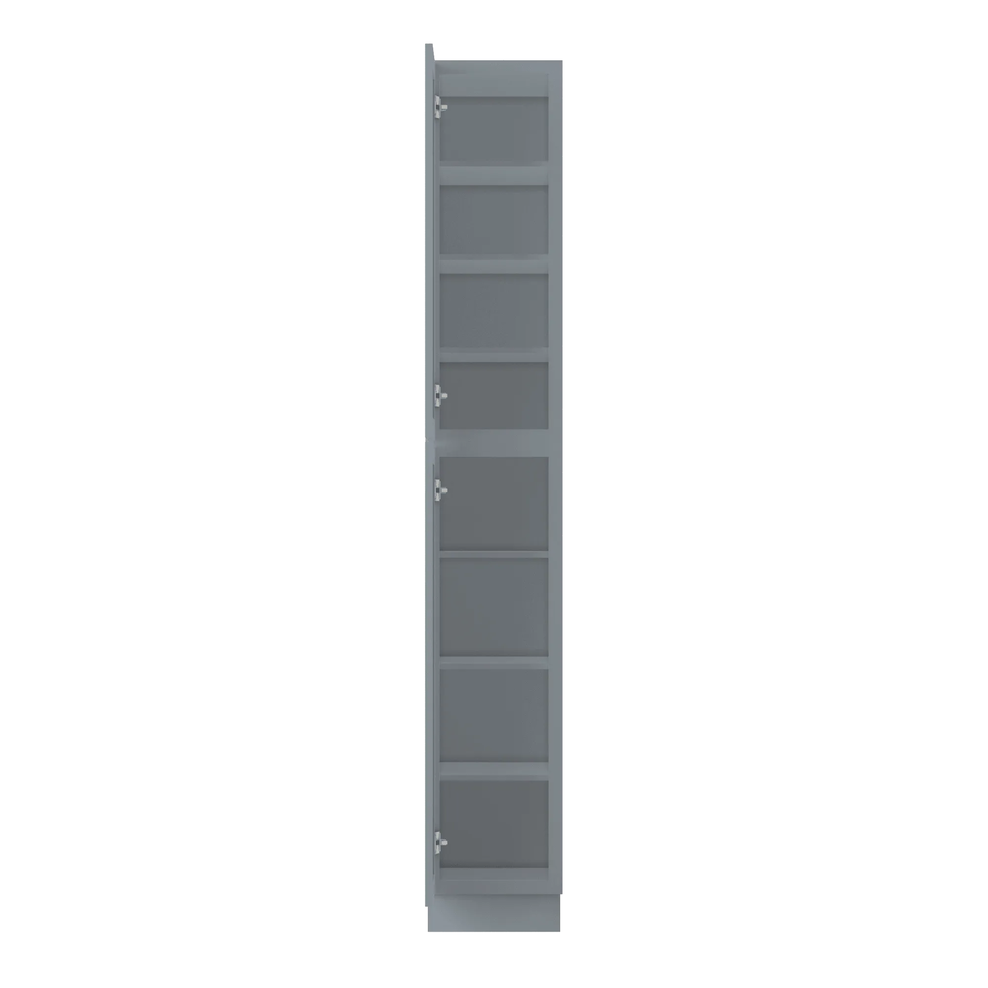 Utility Kitchen Cabinet U1596 Colonial Gray LessCare 15 in. width 96 in. height 24 in. depth
