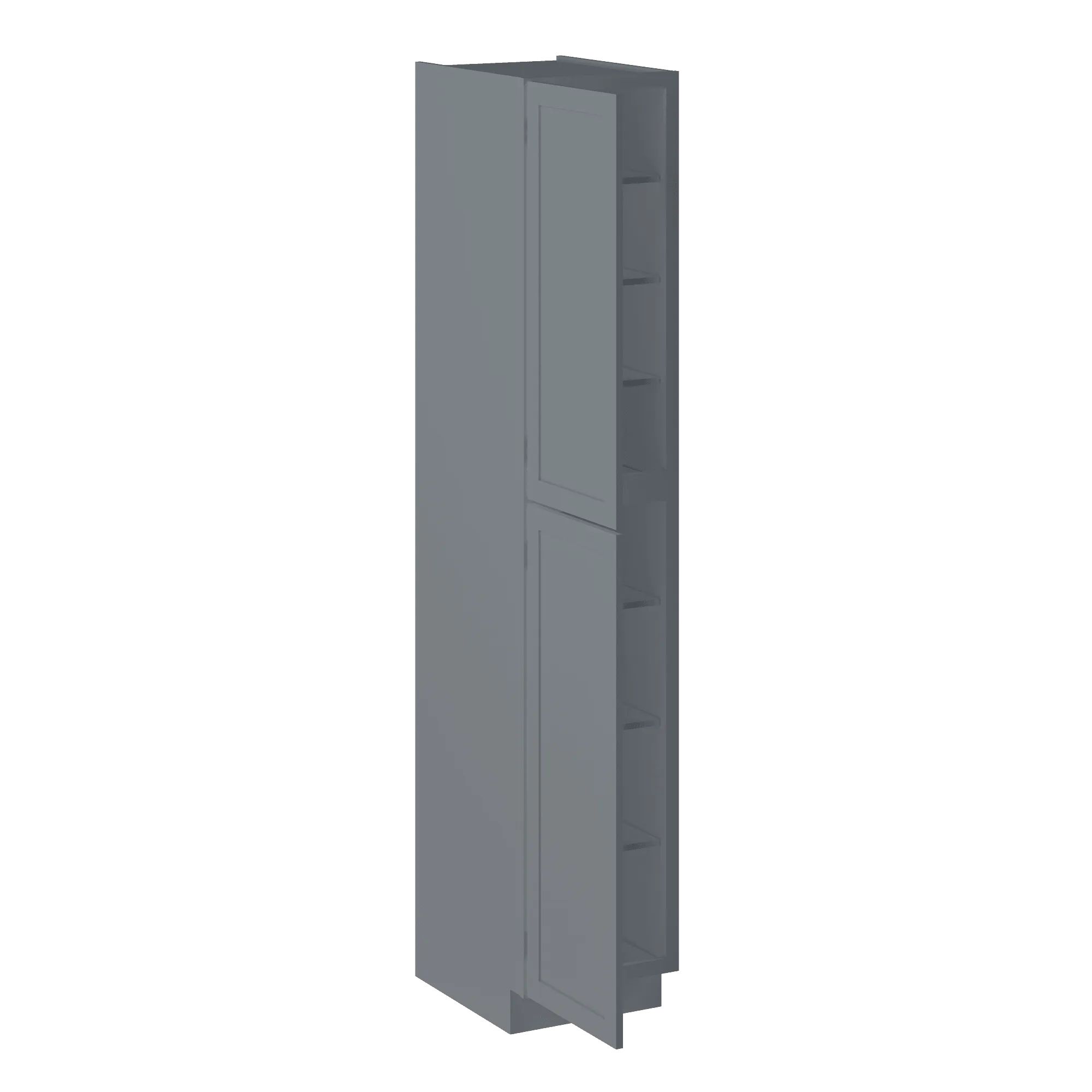 Utility Kitchen Cabinet U1896 Colonial Gray LessCare 18 in. width 96 in. height 24 in. depth