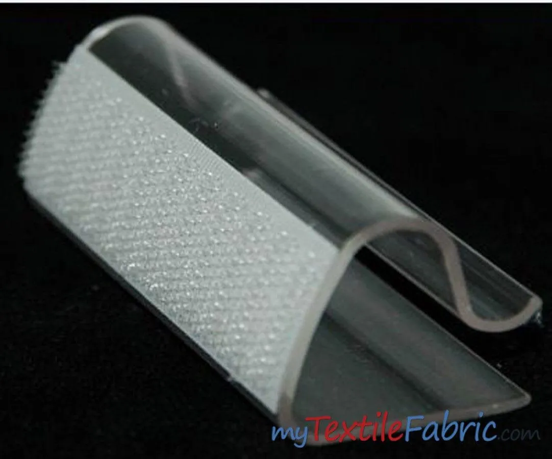 Velcro Table Clips for Skirts | Table Clips for Wood and Plastic Tables | Clear Durable and Velcro Attached |