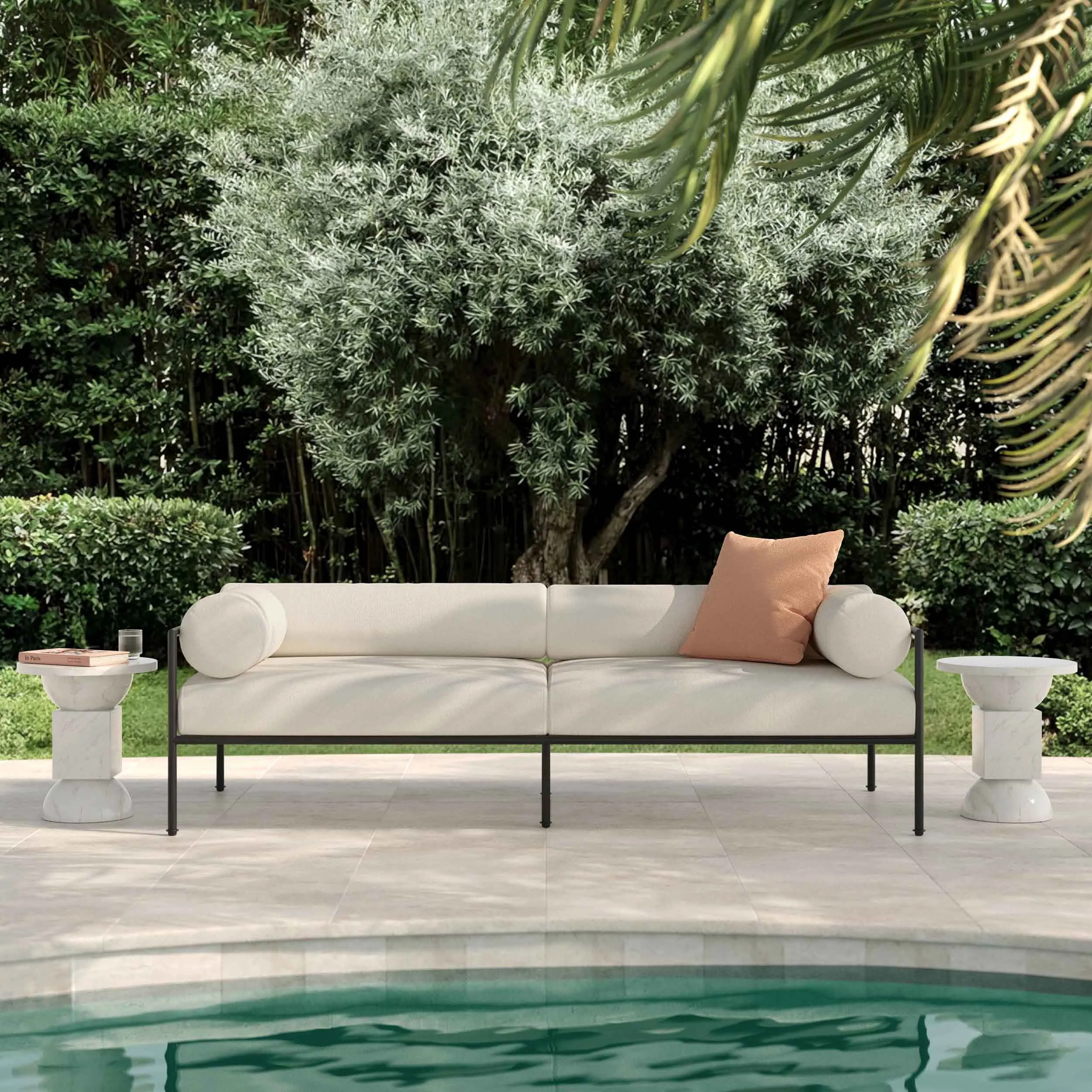 Vera Outdoor Sofa, Cream