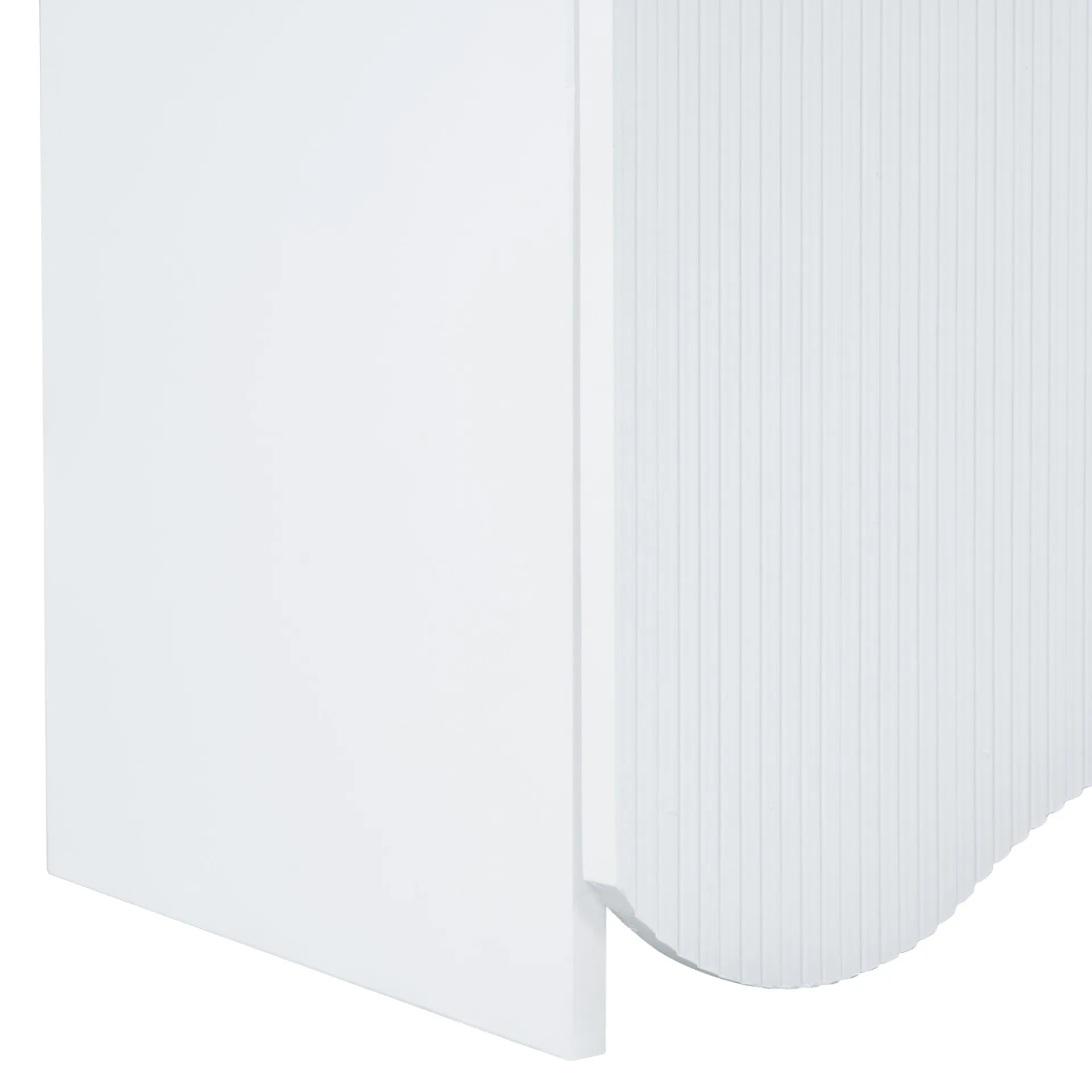 Vertical Stripes and Wavy Design of a Four-Door Cabinet Cabinet Suitable for Hallway, Entryway, Living Room