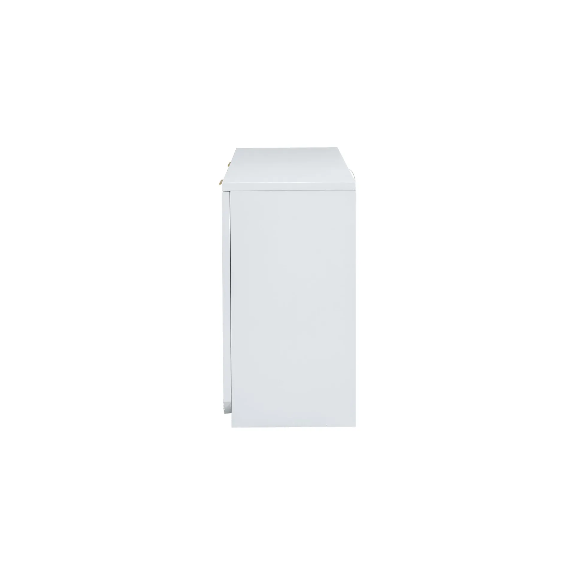 Vertical Stripes and Wavy Design of a Four-Door Cabinet Cabinet Suitable for Hallway, Entryway, Living Room