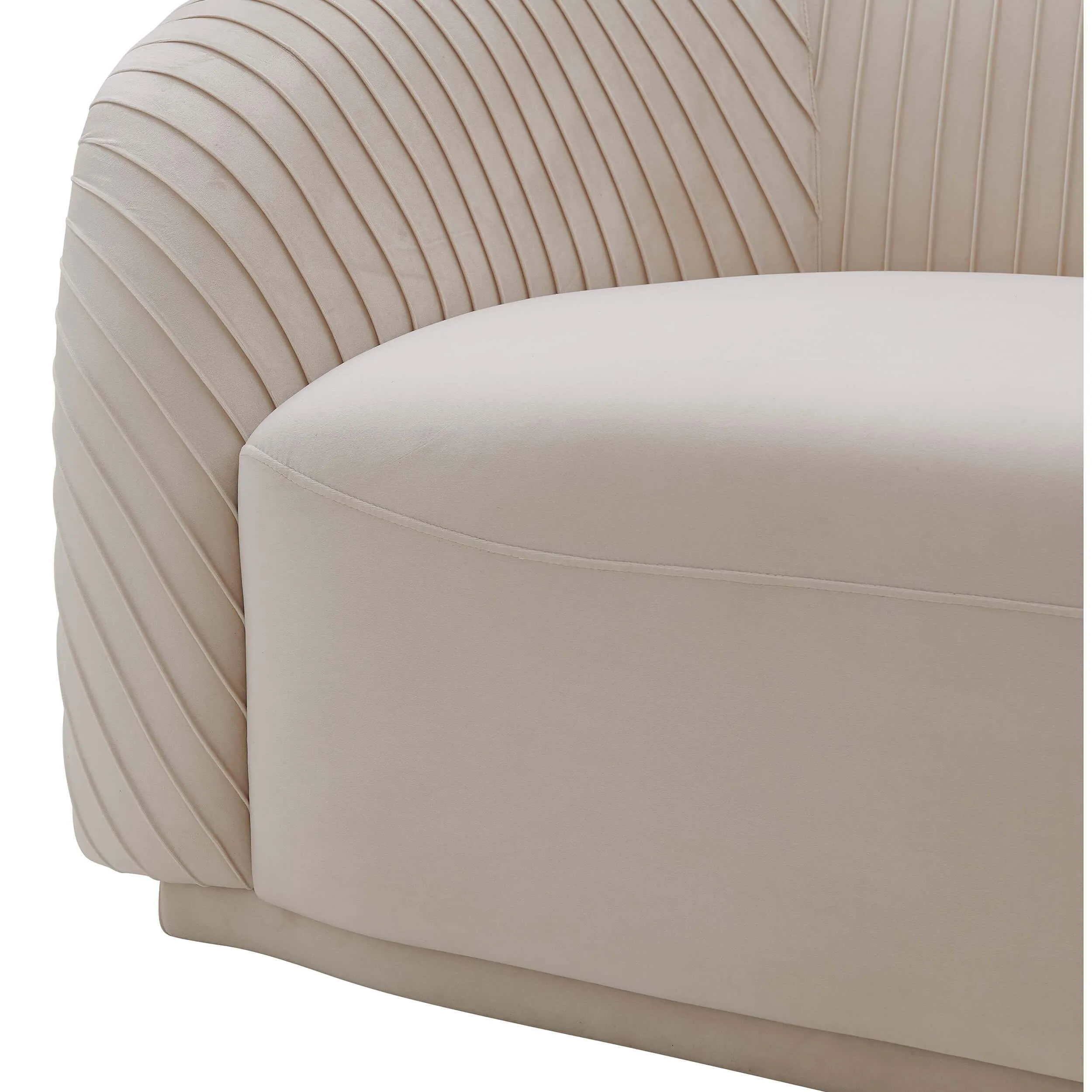 Yara Pleated Sofa, Cream