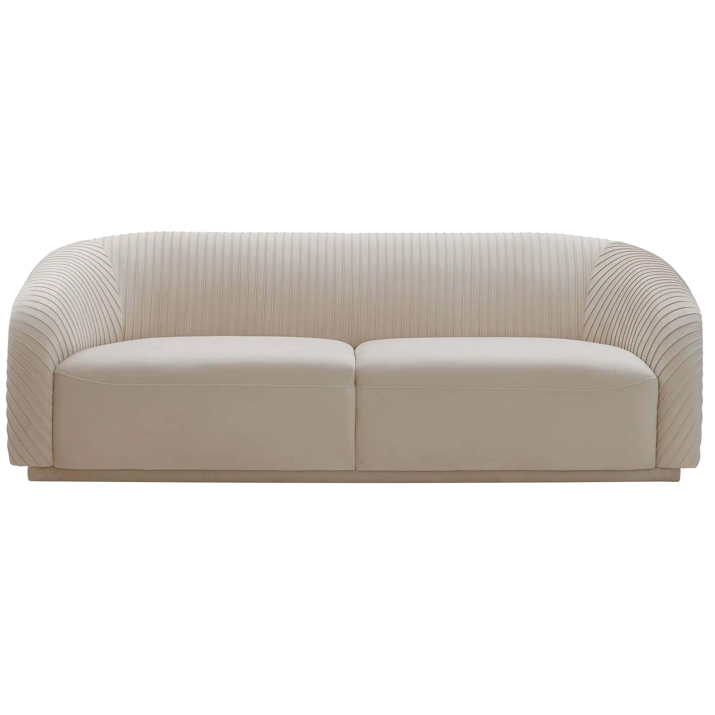 Yara Pleated Sofa, Cream