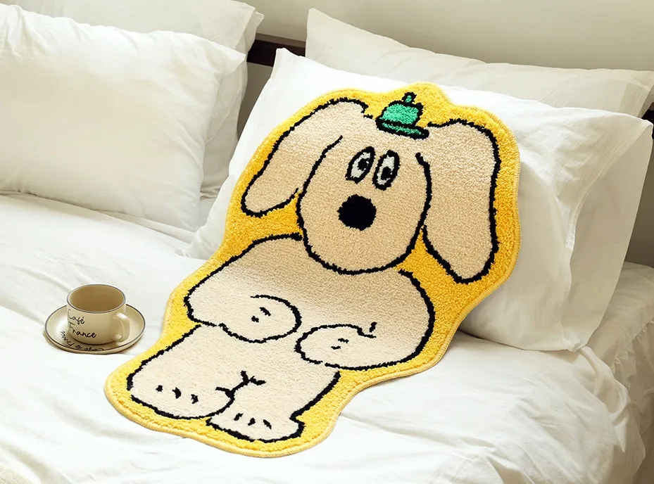 Yellow Cute Animal Dogs Charlie Characters Floor Mats Rugs Bathroom Home Decor Bedroom Door Foot Pads Soft Anti-slip Gifts