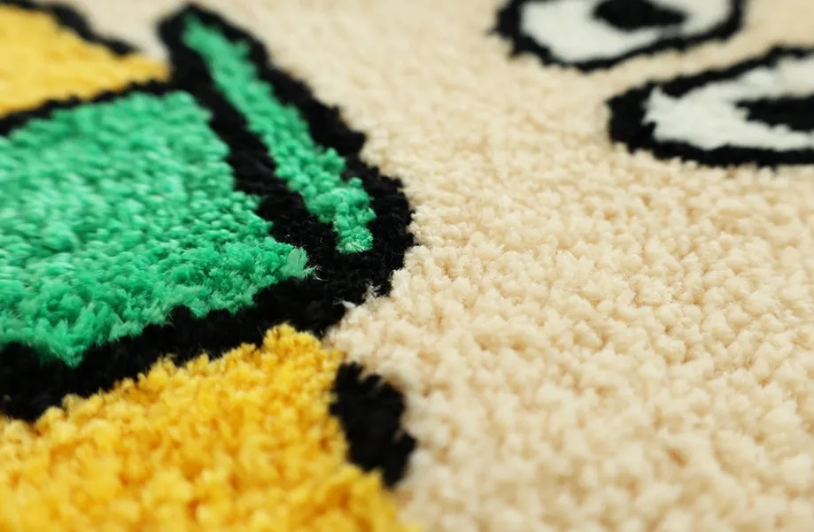 Yellow Cute Animal Dogs Charlie Characters Floor Mats Rugs Bathroom Home Decor Bedroom Door Foot Pads Soft Anti-slip Gifts