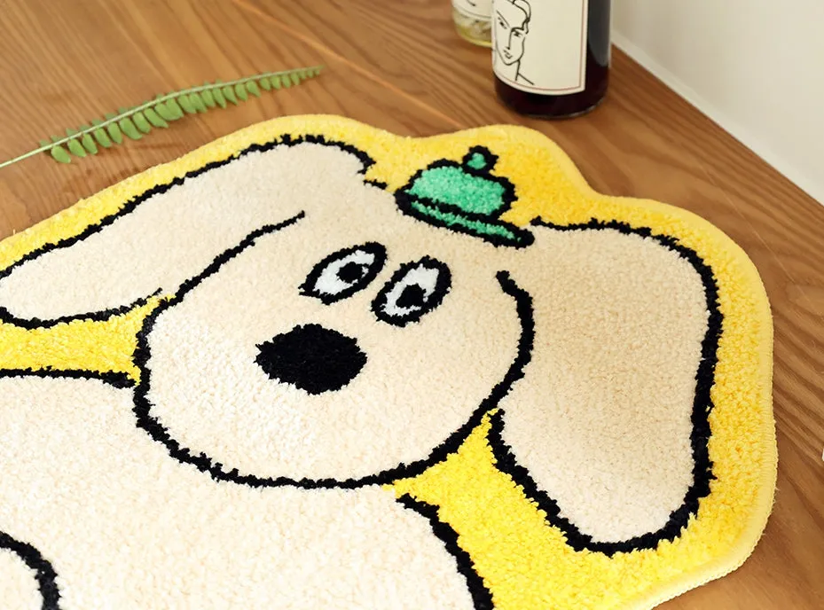 Yellow Cute Animal Dogs Charlie Characters Floor Mats Rugs Bathroom Home Decor Bedroom Door Foot Pads Soft Anti-slip Gifts